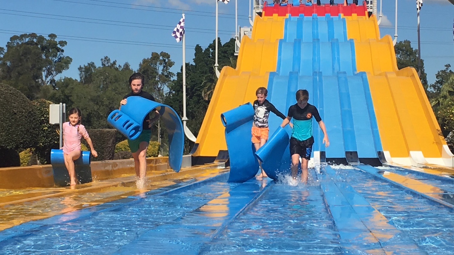 One of their favourite water slides at Wet 'n 'Wild