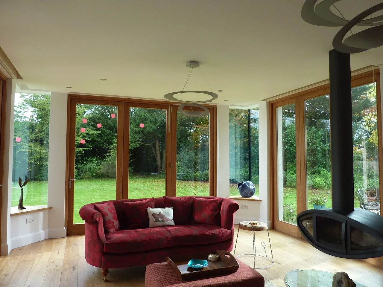 Suspended fire hanging stove