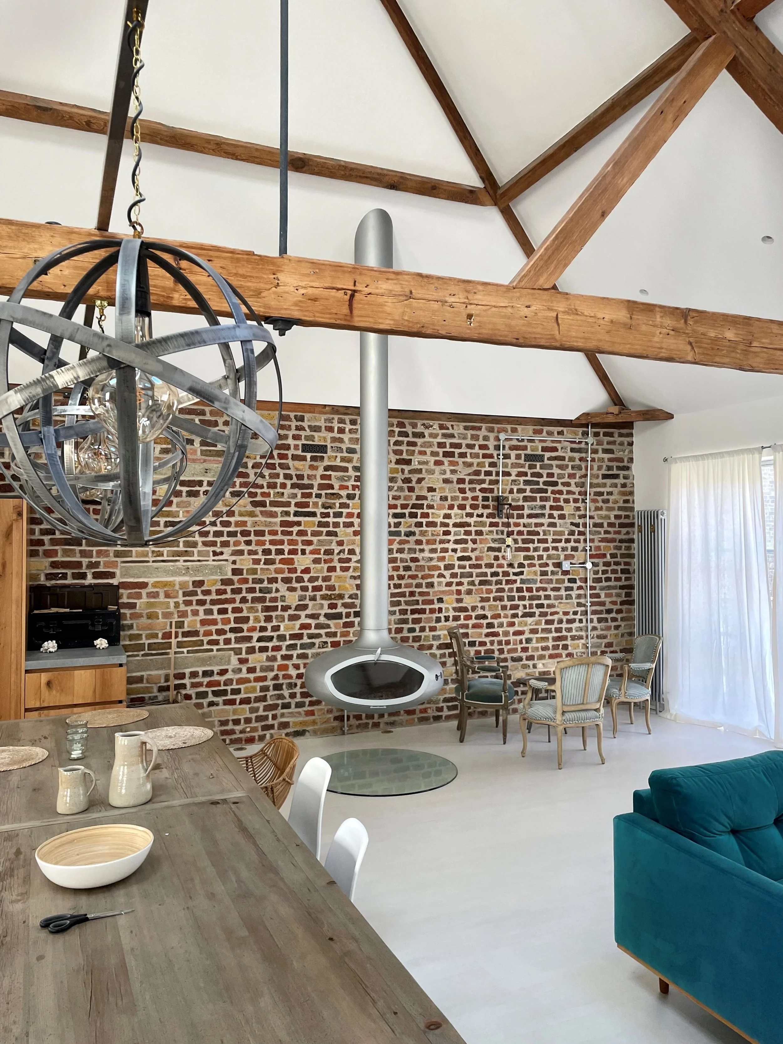 Round Glass FireBob Hearth