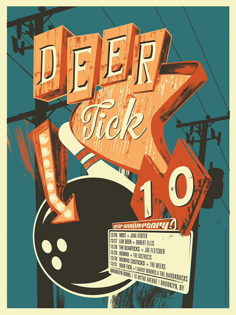 Deer Tick 10th Anniversary Poster
