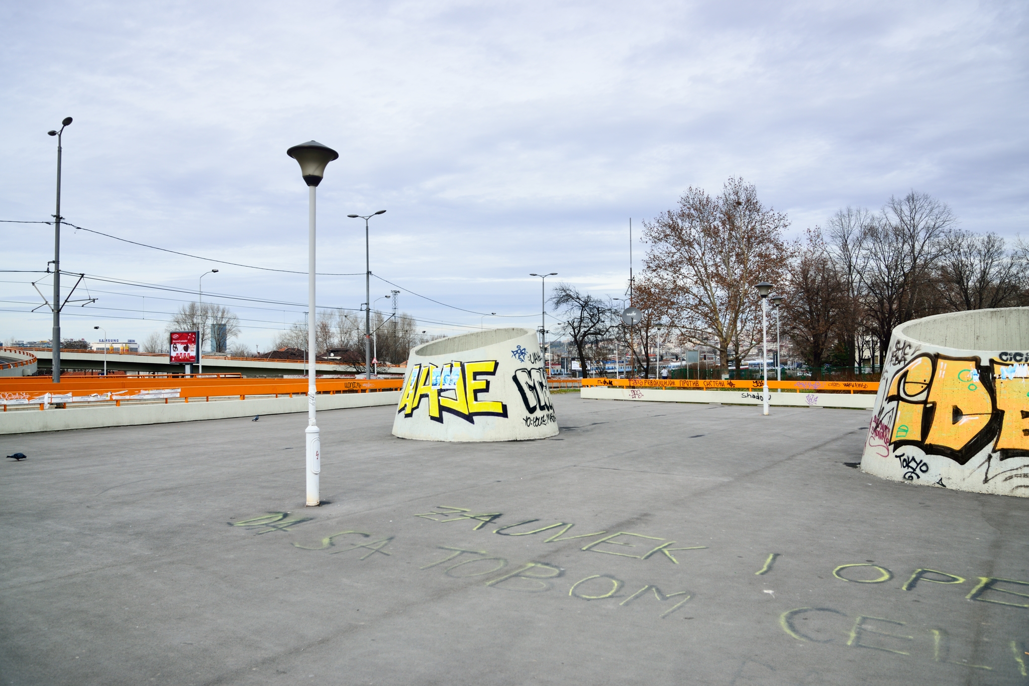 Mostarska petlja or Mostar Interchange is a major junction near Gazela Bridge. A member of Military Police, and a married father of two was charged with eight counts of rape committed in the nearby stairwell. The police made the arrest in November 2013.