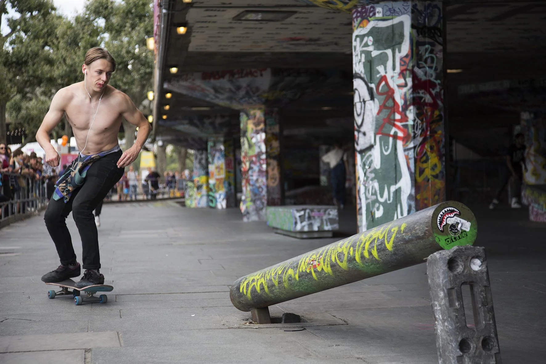 Summer skateboarding at the Undercroft.