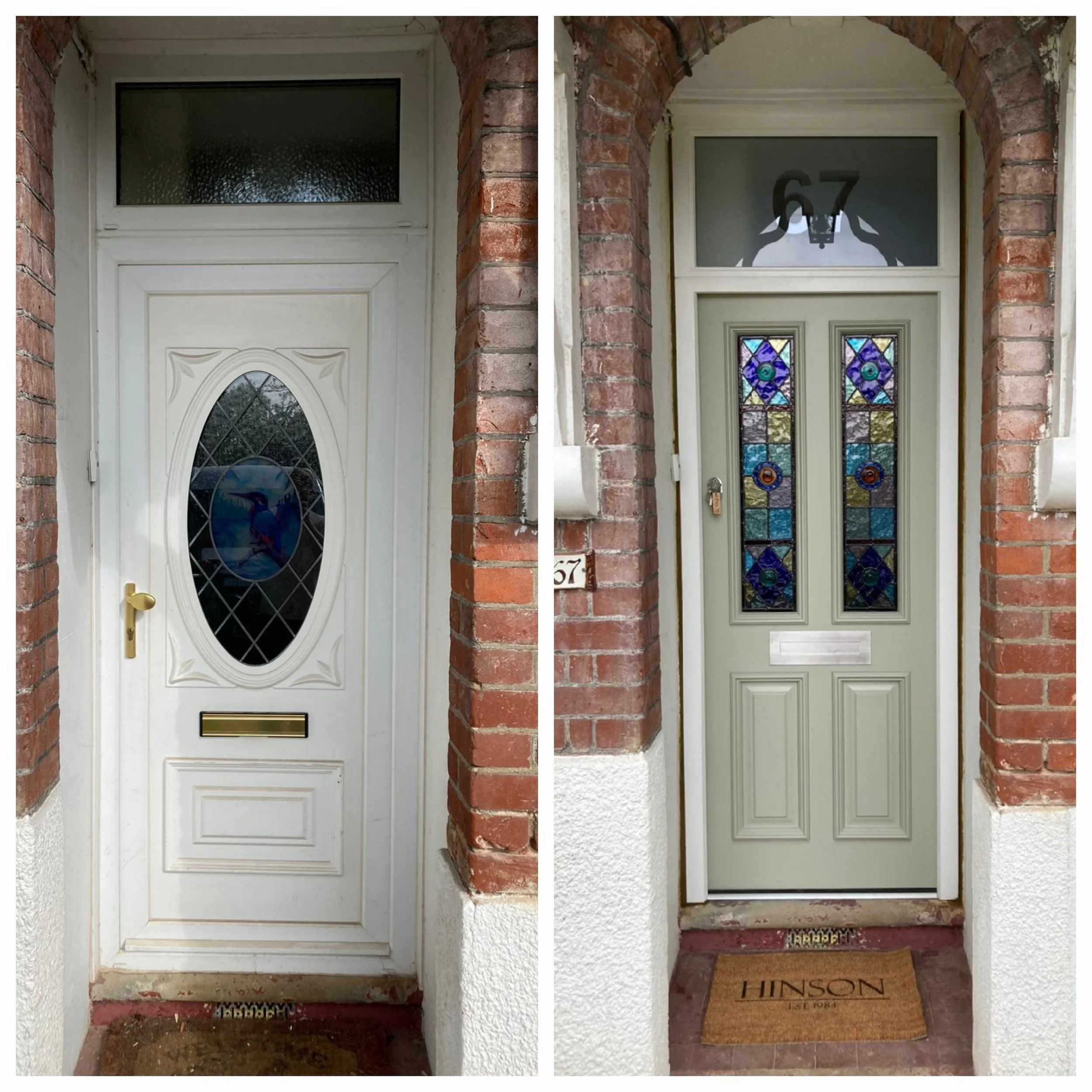 Stained Glass Custom Made Front Door — Hinson