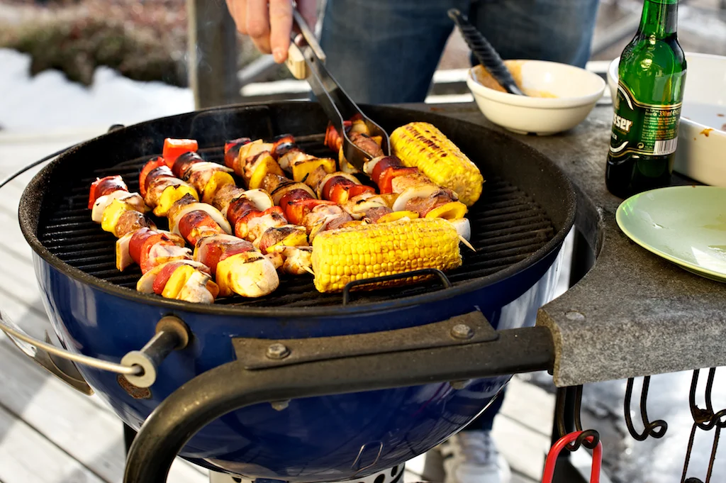 Att grilla när det fortfarande är snö ute