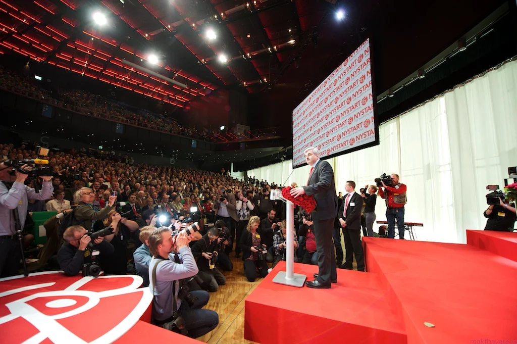 Fotografering under Socialdemokraternas kongress