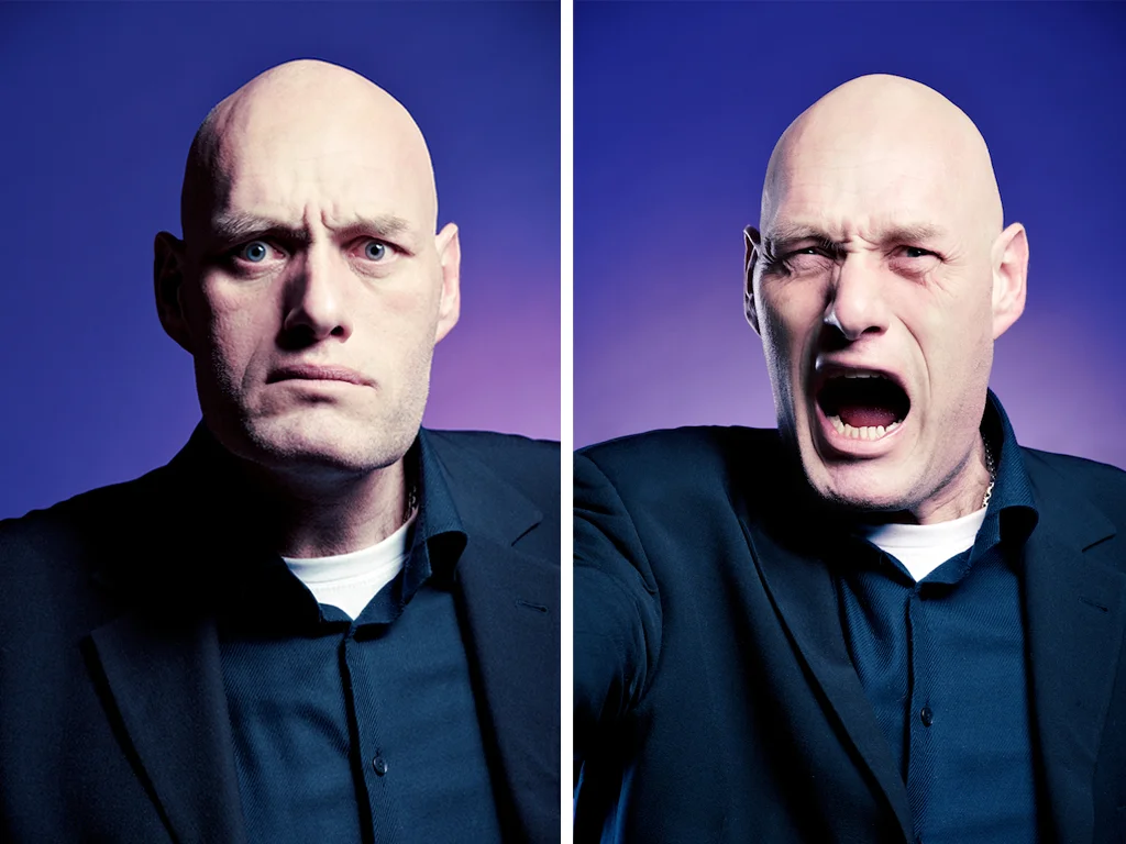 Personligt porträtt på Thomas Gjutarenäfve, reklamskådespelare och statist