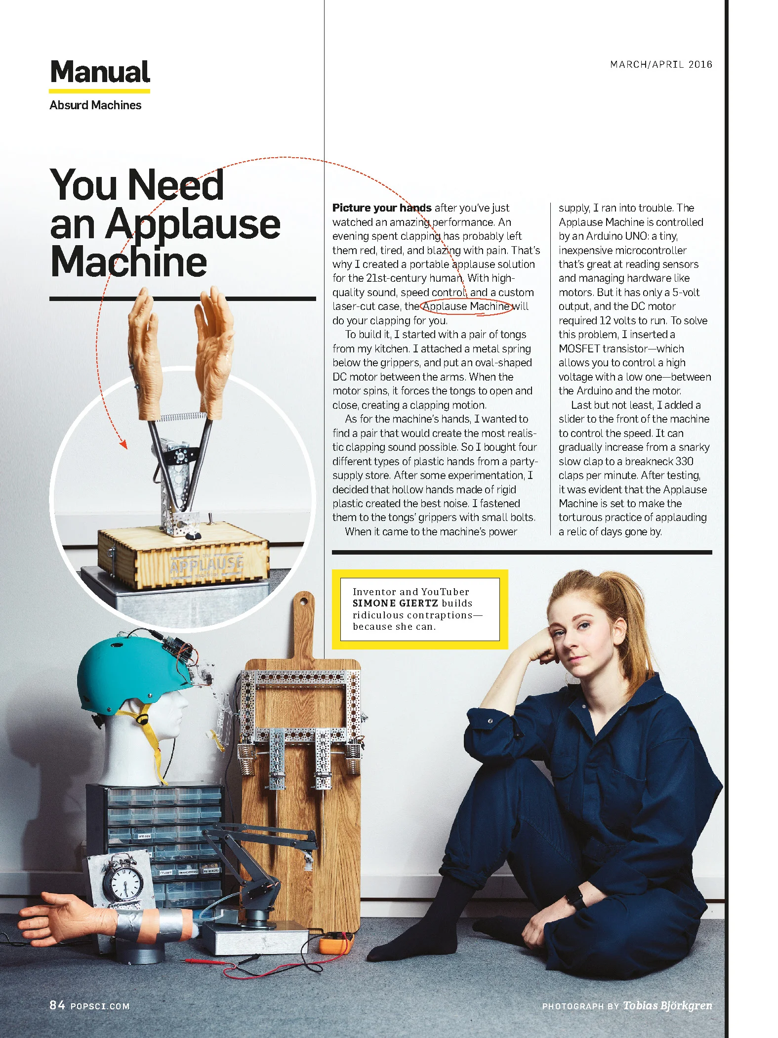 Simone Giertz for Popular Science