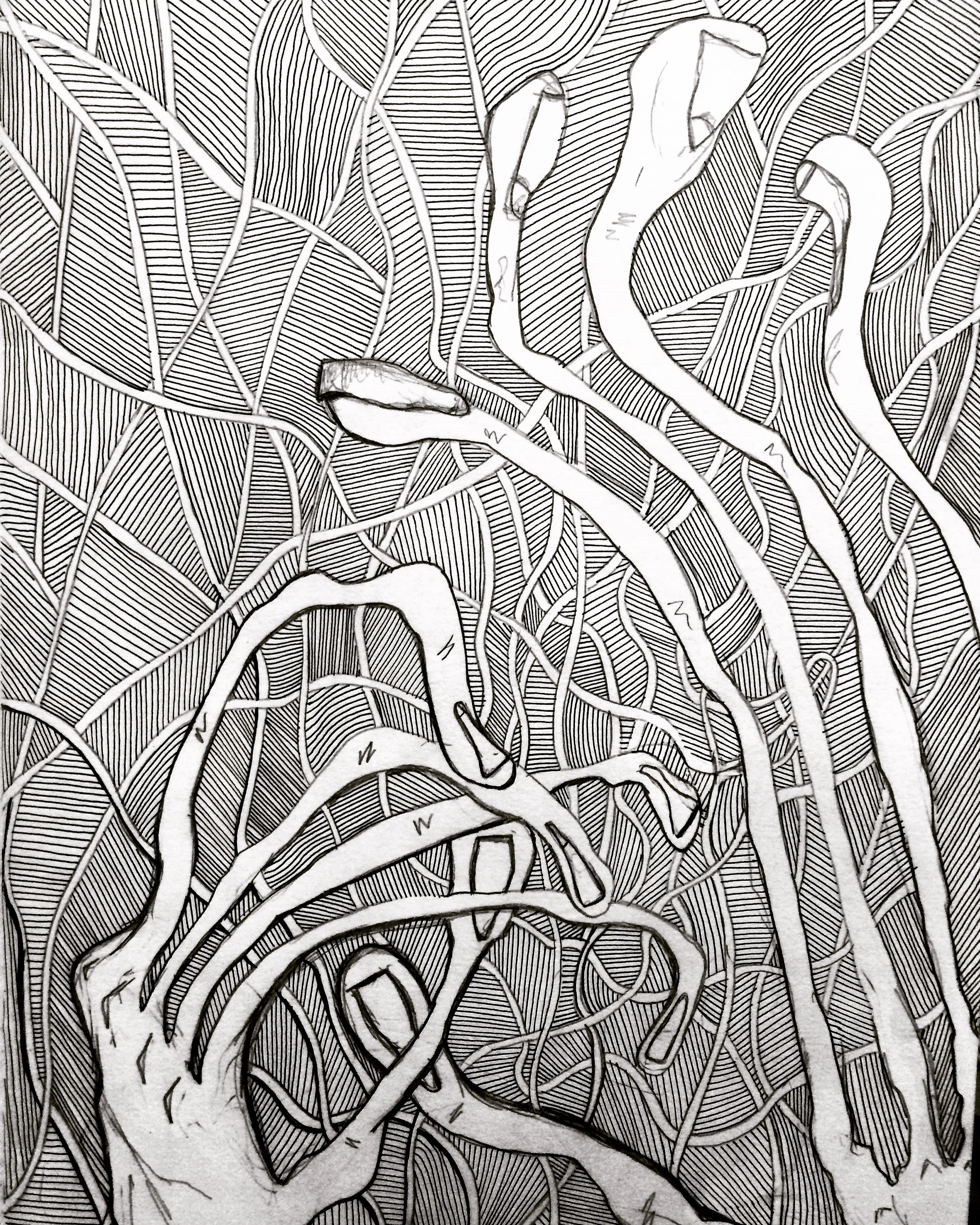 These Hands, ink on paper (2013)