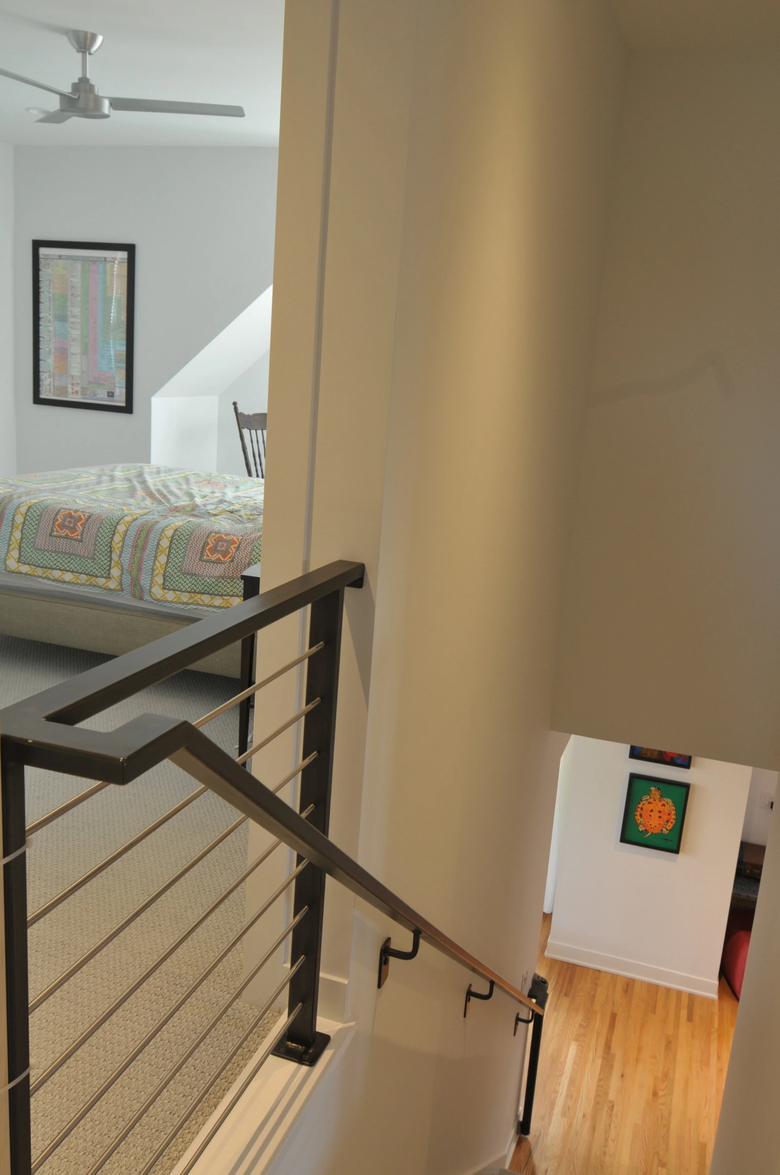 Custom built metal railing