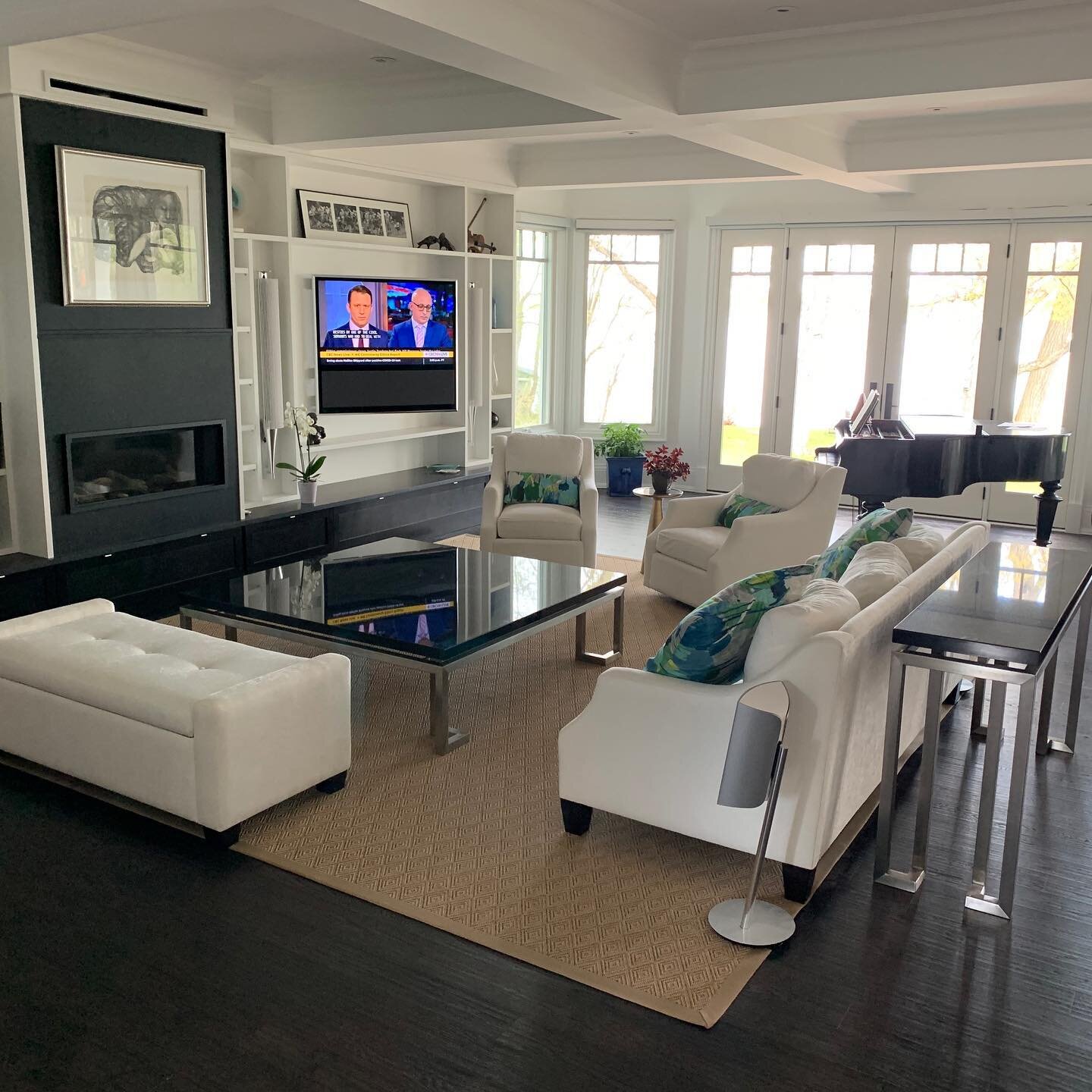 Two tables that we fabricated for a client in this gorgeous space. Coffee table and console/sofa table. Stainless steel bases with polished granite tops.

#contemporaryfurniture #onlycustom #customfurniture  #interiordesign #torontofurniture  #toront