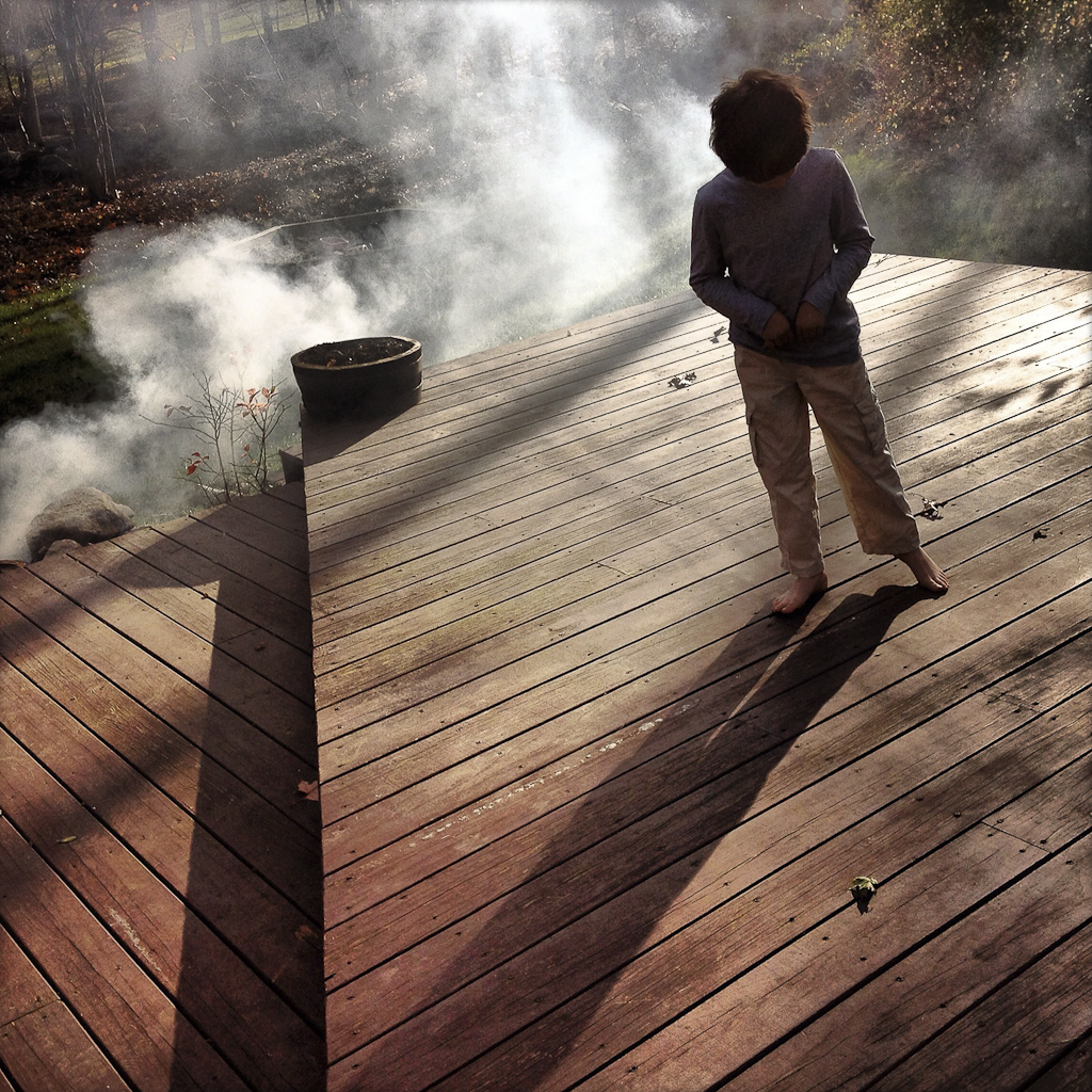 Calvin: On a Cleared Deck with Smoldering Leaves