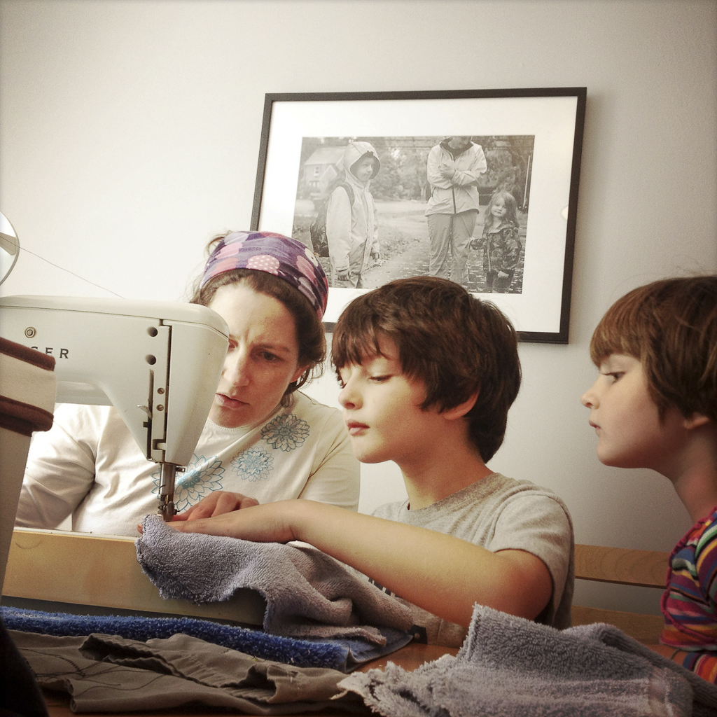 Steph, Calvin and Alice: Sewing Rags