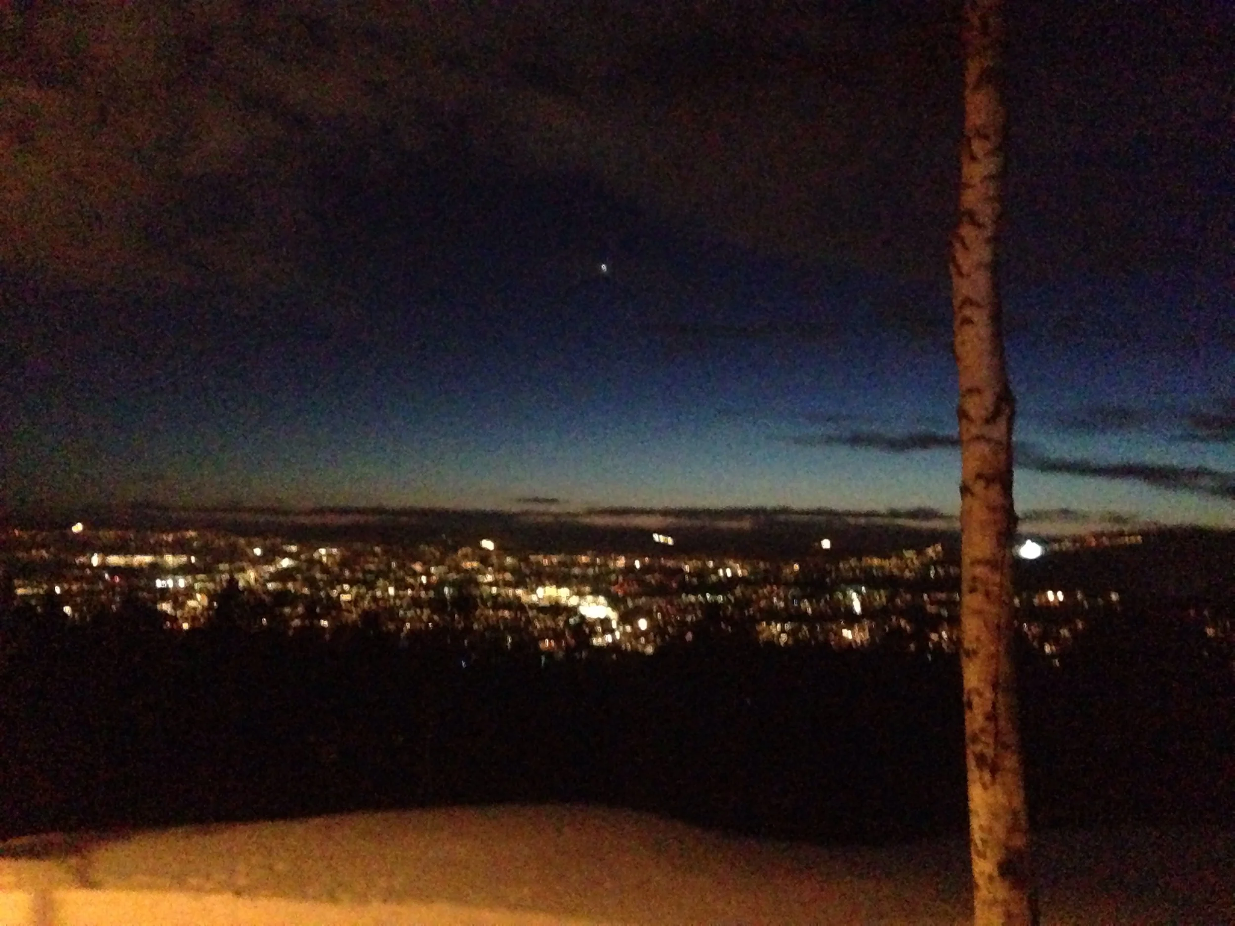 Det er helt grei utsikt fra Grefsenkollen.