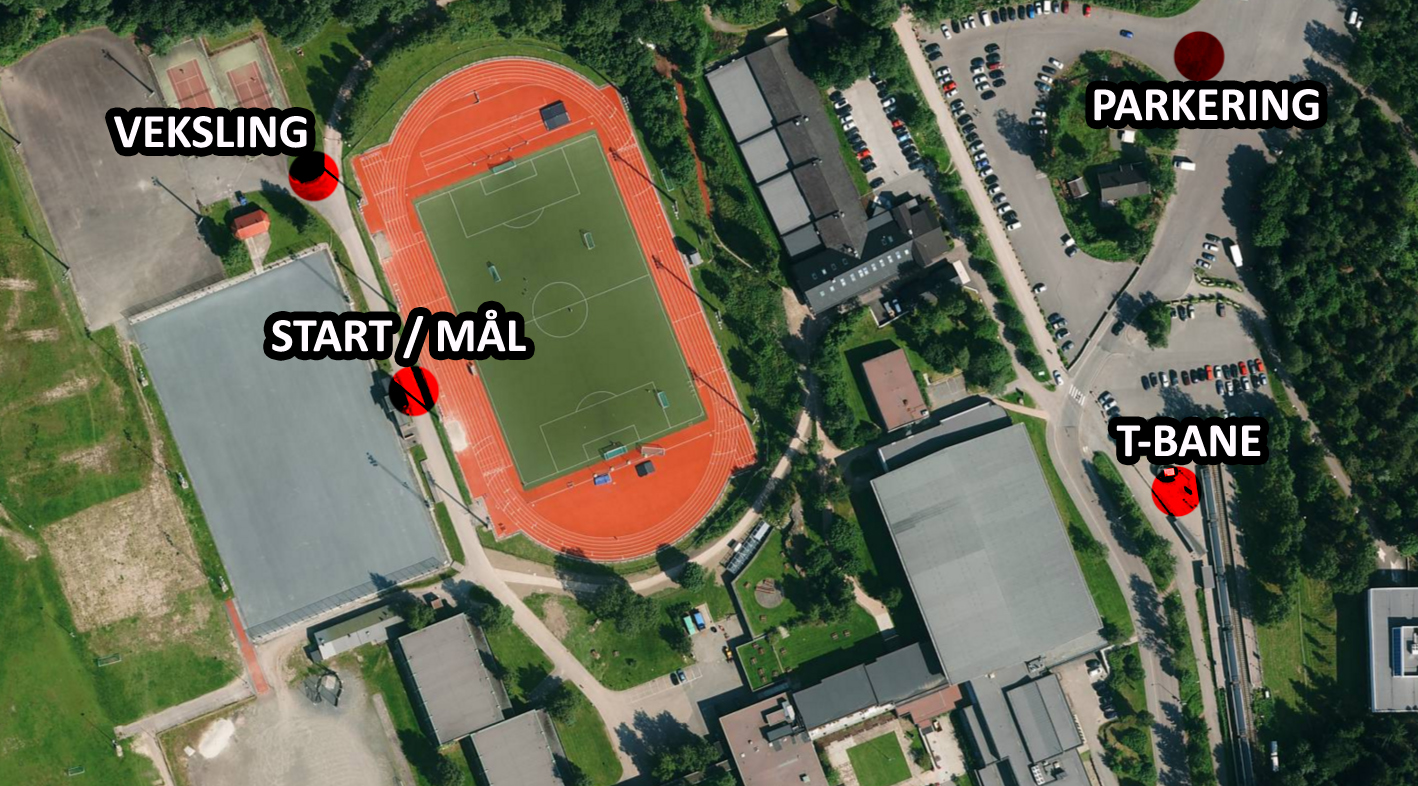 Kart over start/målområde