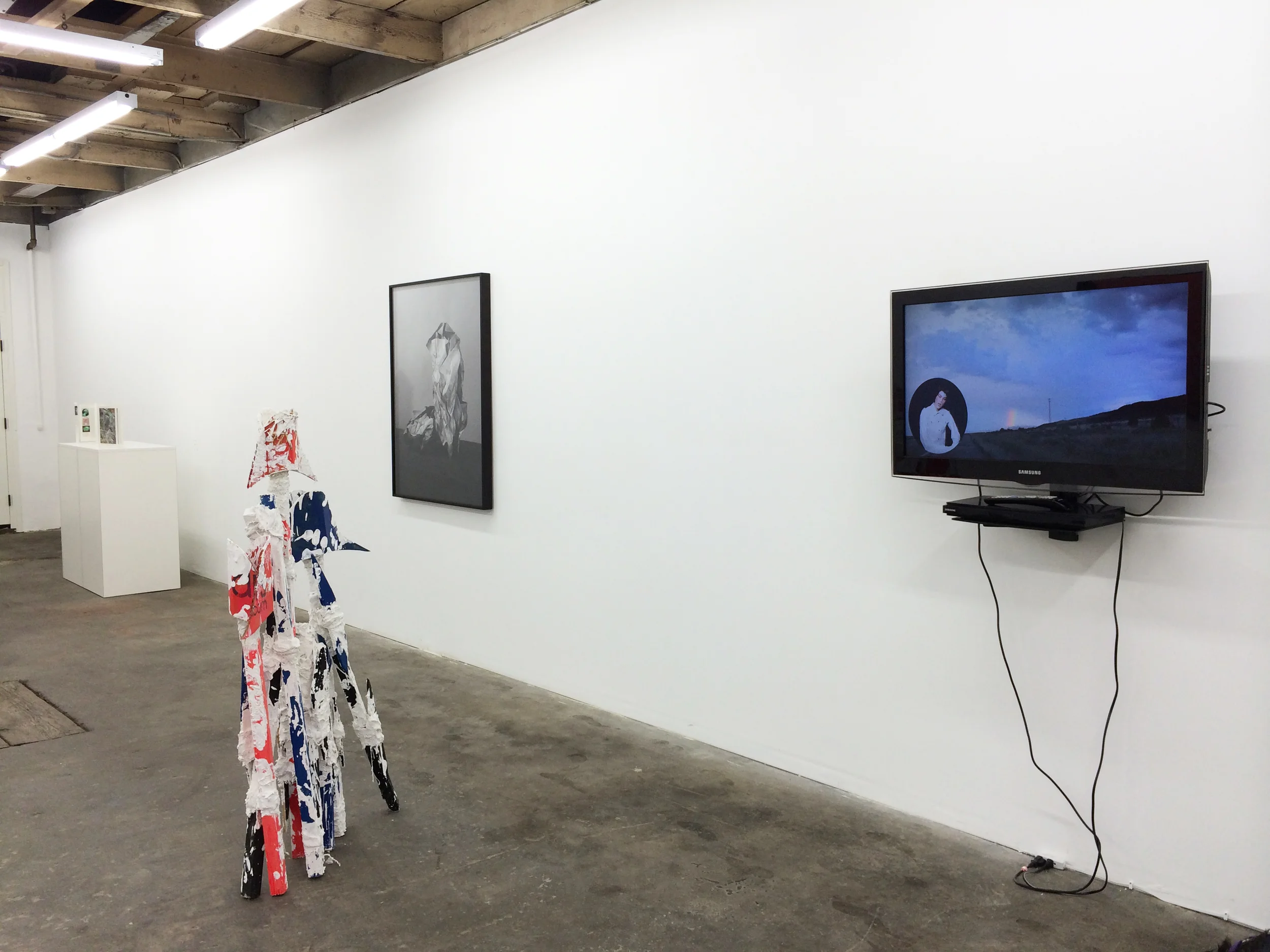 Installation shot Mungo Thomson, Florian Morlat, Sarah Conaway and Pearl C. Hsiung