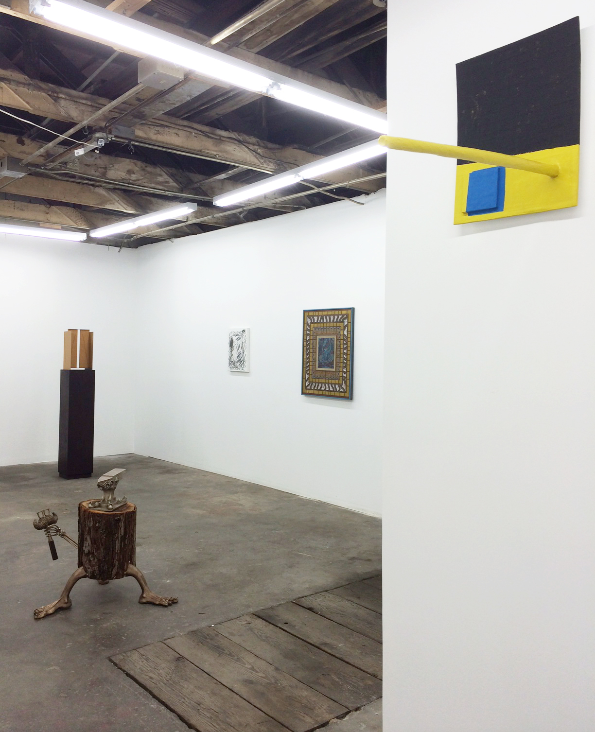 Installation shot Andrew Sexton, Matt Paweski, Laura Owens, Zach Harris and Roy Dowell