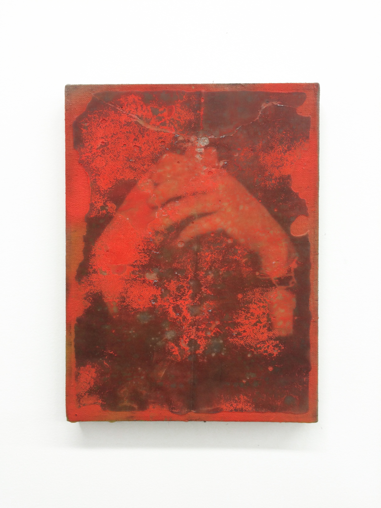 JPW3, G.H., 2015 spray paint, ink wax transfer