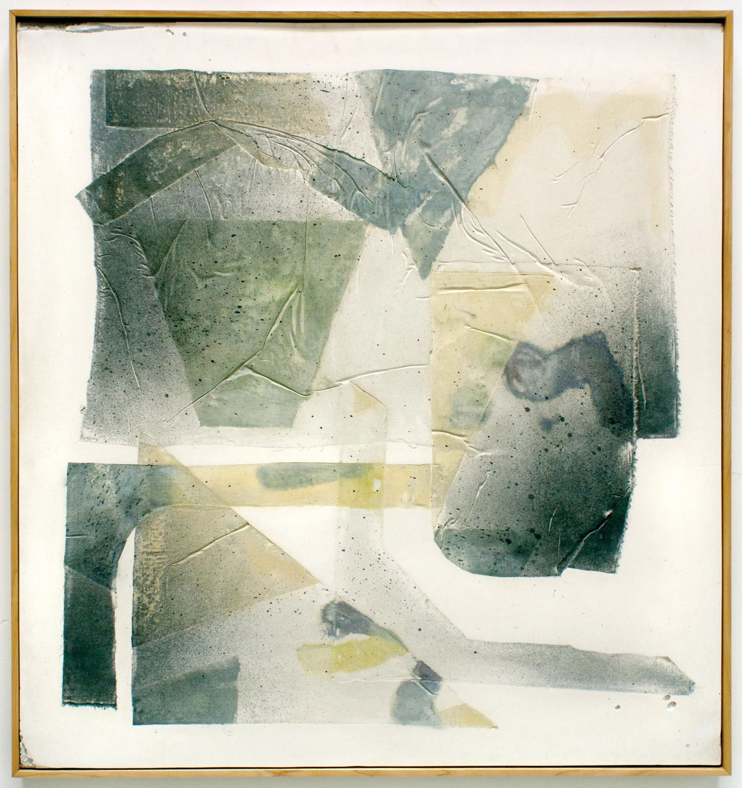 Erin Morrison, Structures (No. 1), 2015 ink and wax on hydrocal in maple artist frame
