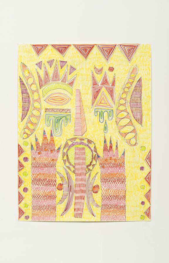 Trans Human Bust 7, Graphite and colored pencil on paper, 18 x 24, 2015