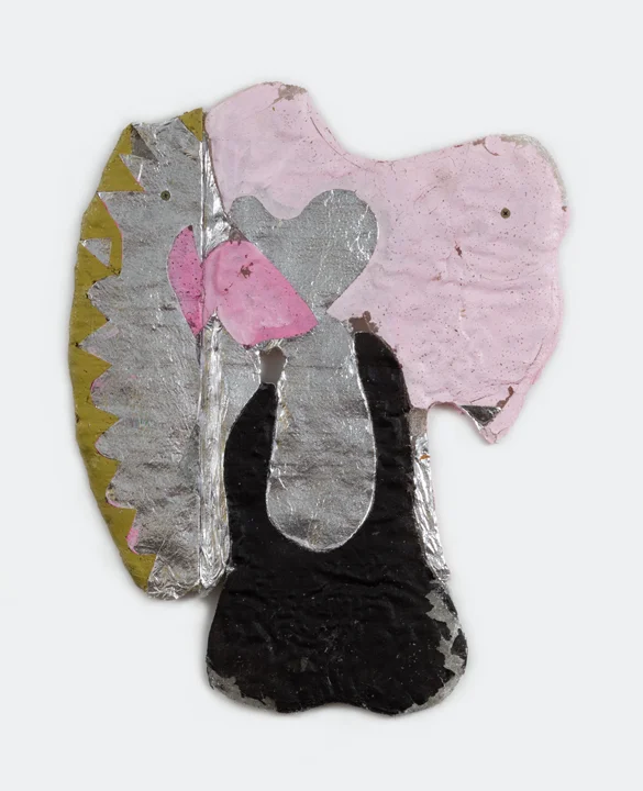 A Dreamer's Fear of Aging, 2016 Resin with paint and foil. 34 x 20 x 1 inches