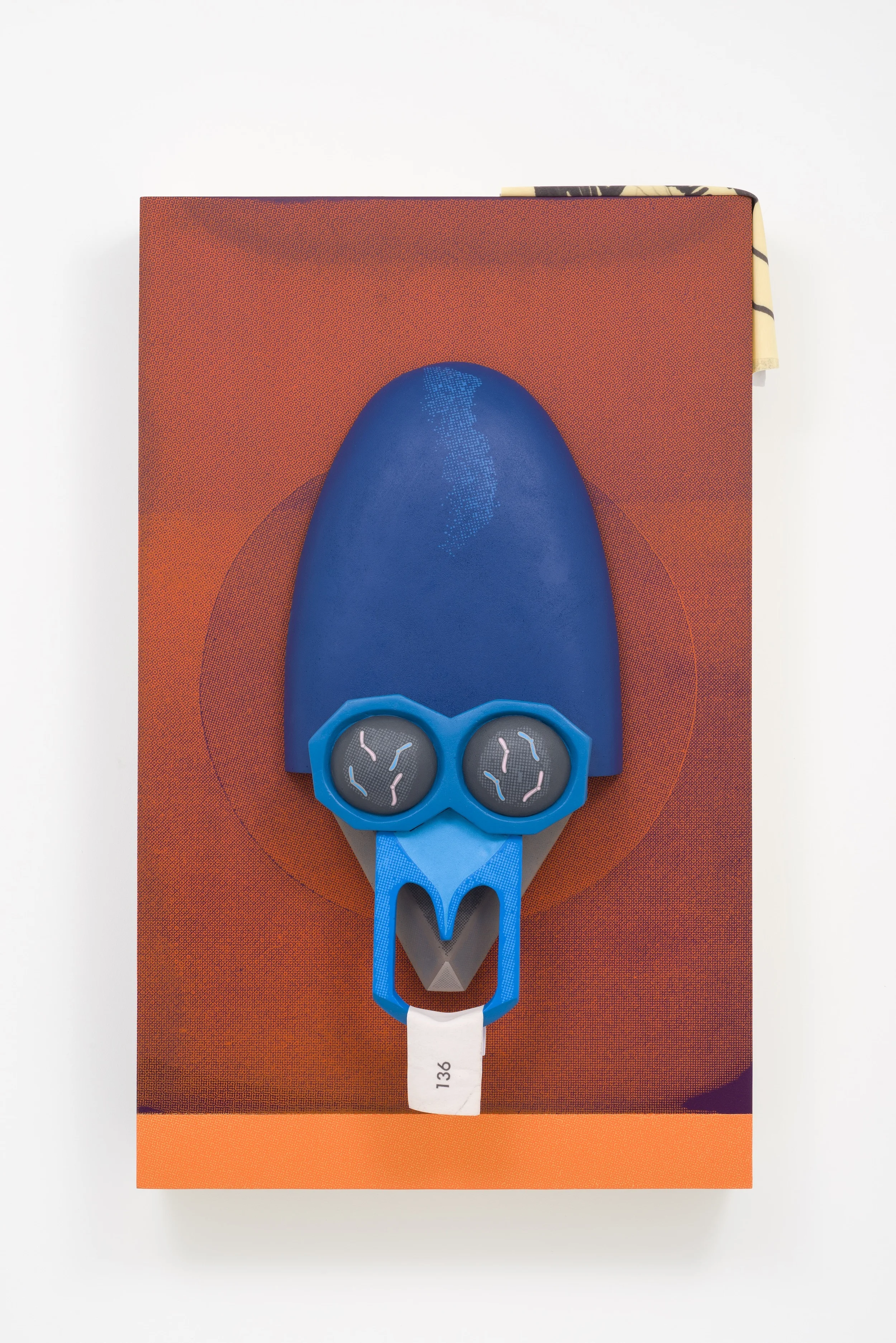 Moons of Fortuna I, 2015 Polychromed urethane, silkscreen on polychromed wood, inkjet on compression jersey. 57 x 35 x 24 inches
