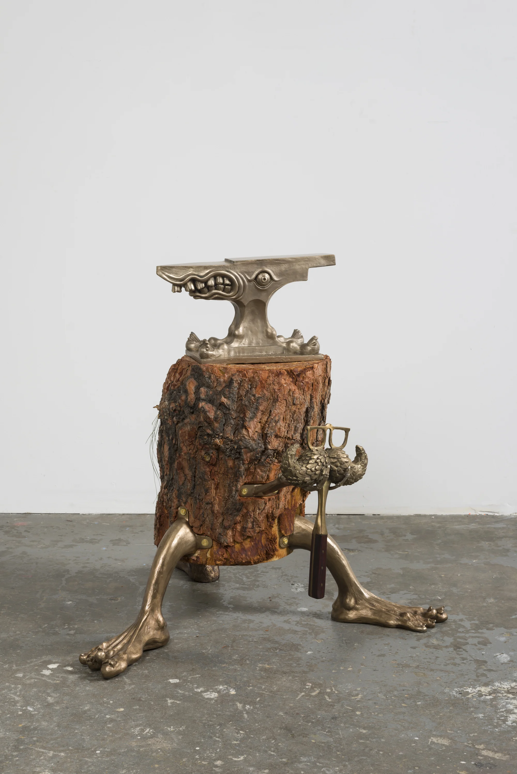 Andrew Sexton Fantasy Forging Station 3, 2016 Bronze, brass, and wood. 32 x 26 x 26 inches