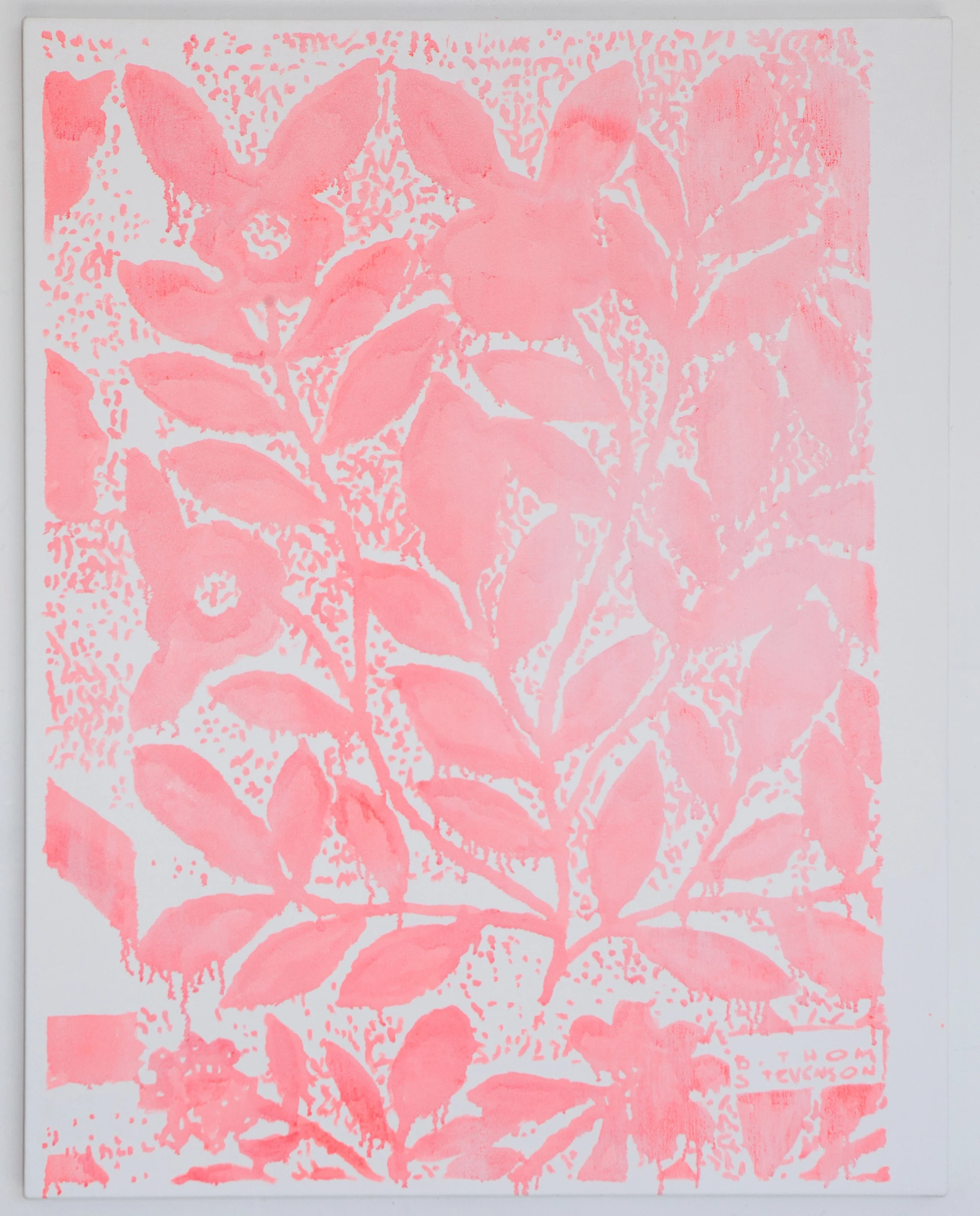 B. Thom Stevenson Action Island (Peroxide Painting), 2016 Oil enamel on canvas 36 x 28 inches