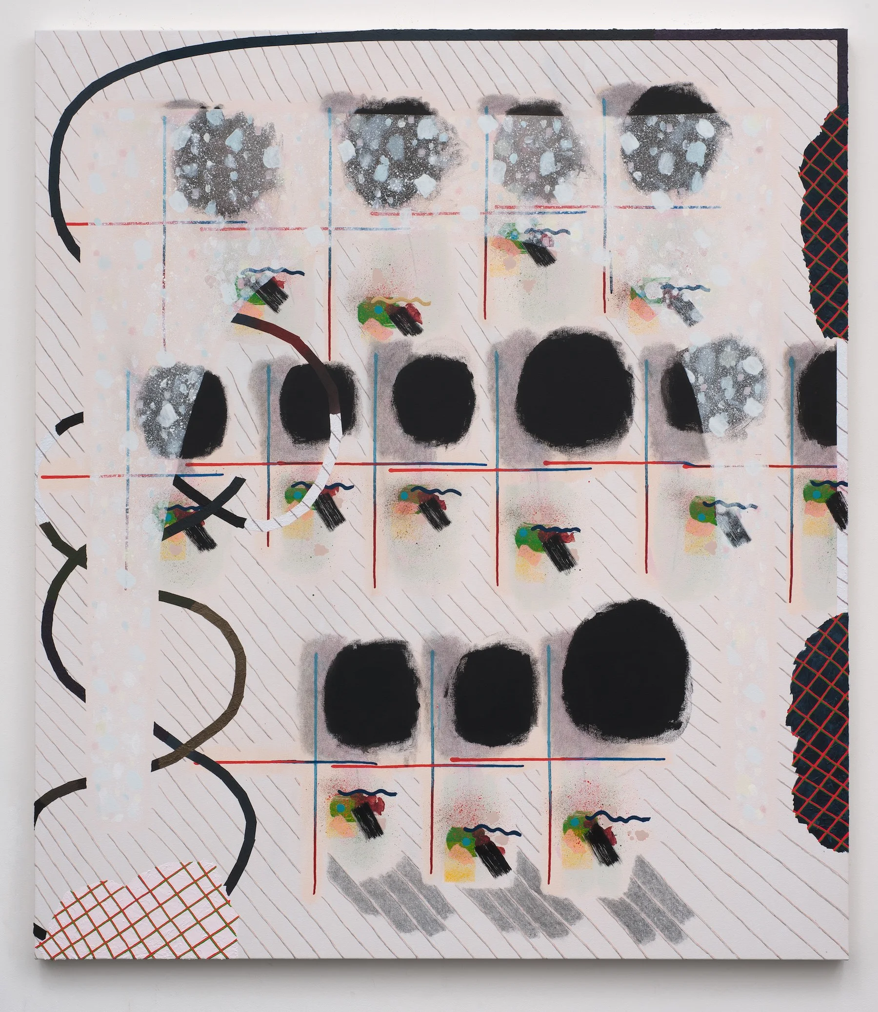 Allison Miller - Calendar - 2014 - Acrylic, Pencil and Modeling paste on Canvas - 60 x 52.25"