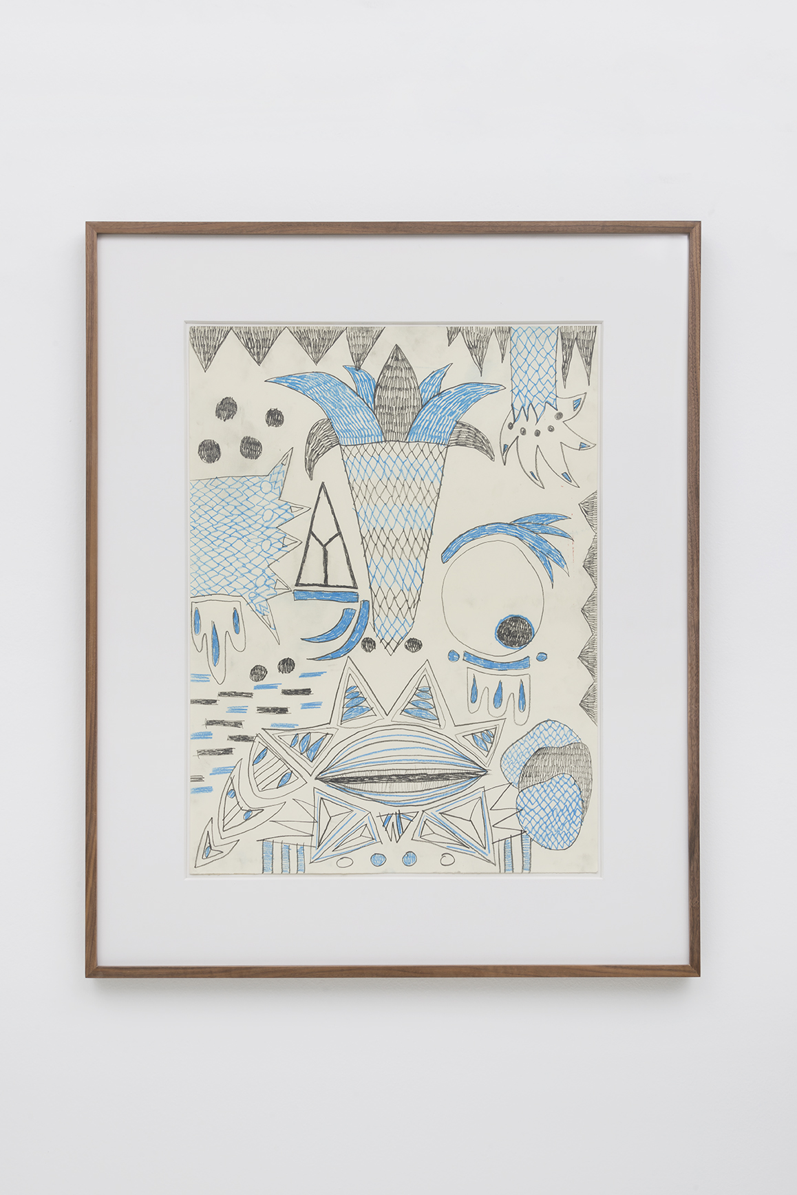 Adam D. Miller - Trans Human Bust - Graphite and Colored Pencil on Paper - 18 x 24" drawing, 32 1/4 x 26 1/4" Matted and Framed