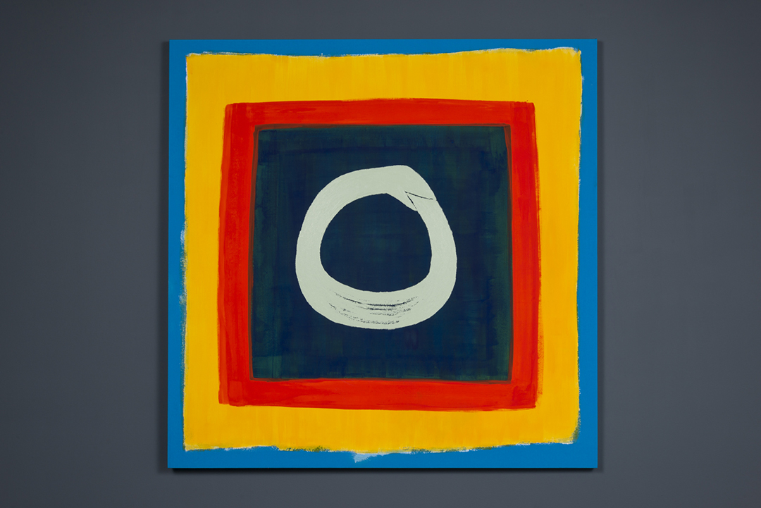 Stanya Kahn, Heatstroke, Flashe and oil on canvas, 60 x 60"