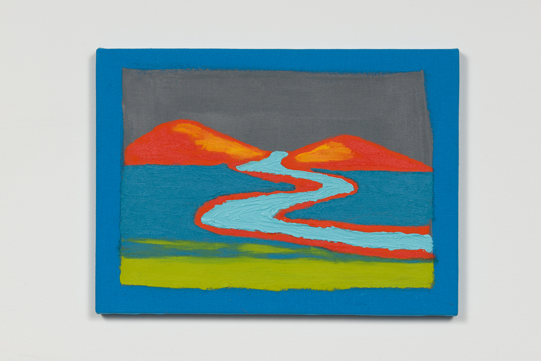Stanya Kahn, Land (Crystal River), Oil on canvas, 13.5 x 18.5"