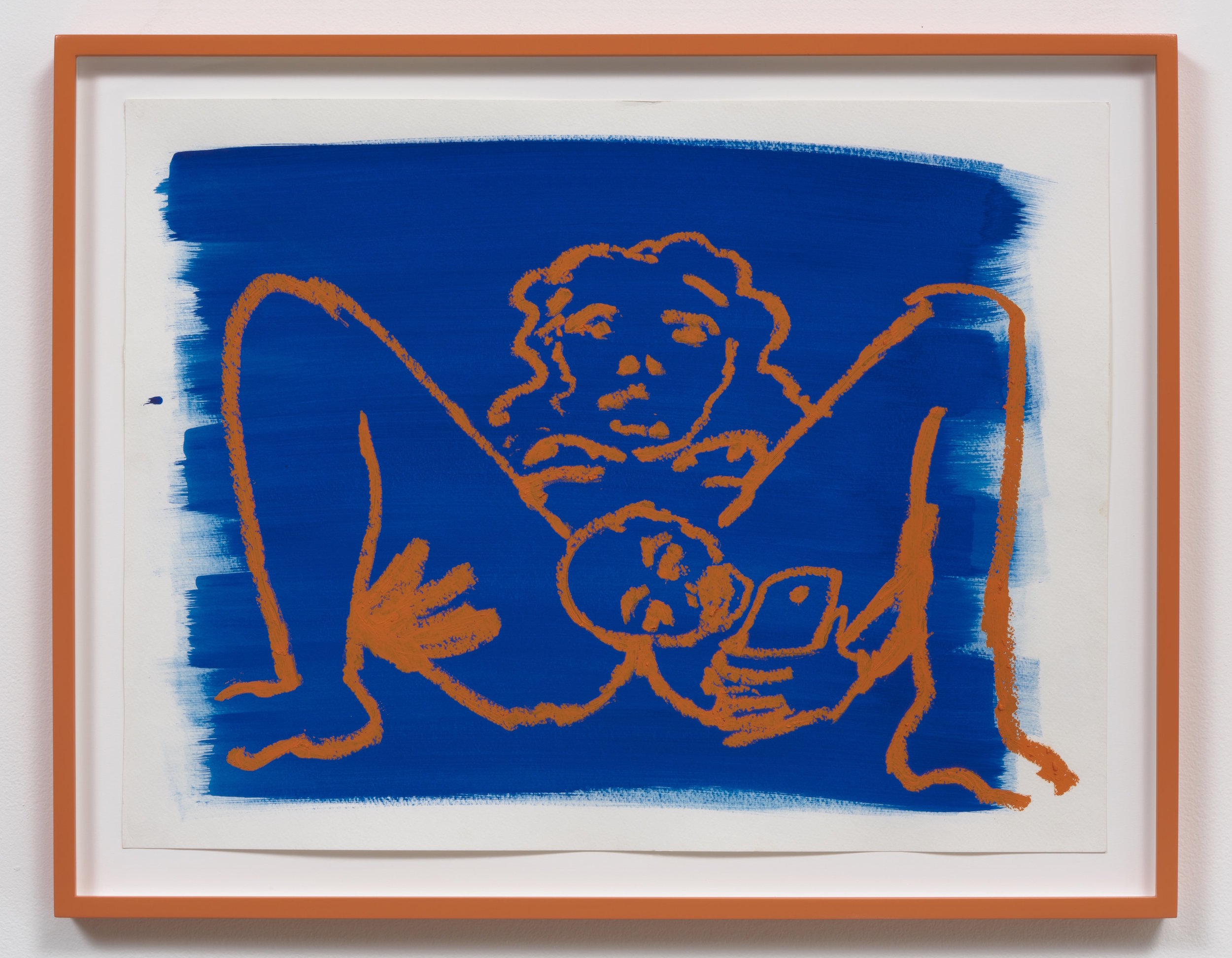 Stanya Kahn, Untitled, Oil stick and flashe on paper, 21.25 x 27"