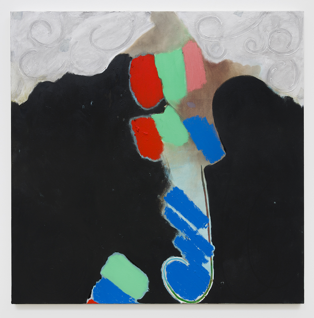 Prism, 2016, Oil, oil stick, acrylic, and modeling paste on canvas 35 x 35 inches