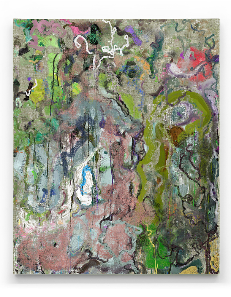 Siebren Versteeg, Swamp Mushy Muddy, 2016, algorithmically generated image printed on canvas, resin, 16 x 20"