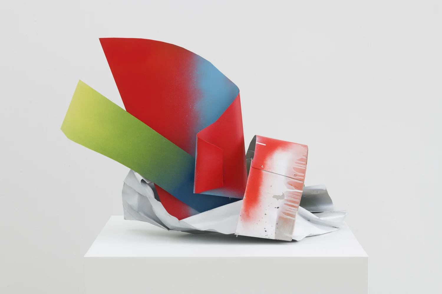 Ship 1 2018 Acrylic, enamel, oil paint on metal 19 x 22 x 25 inches