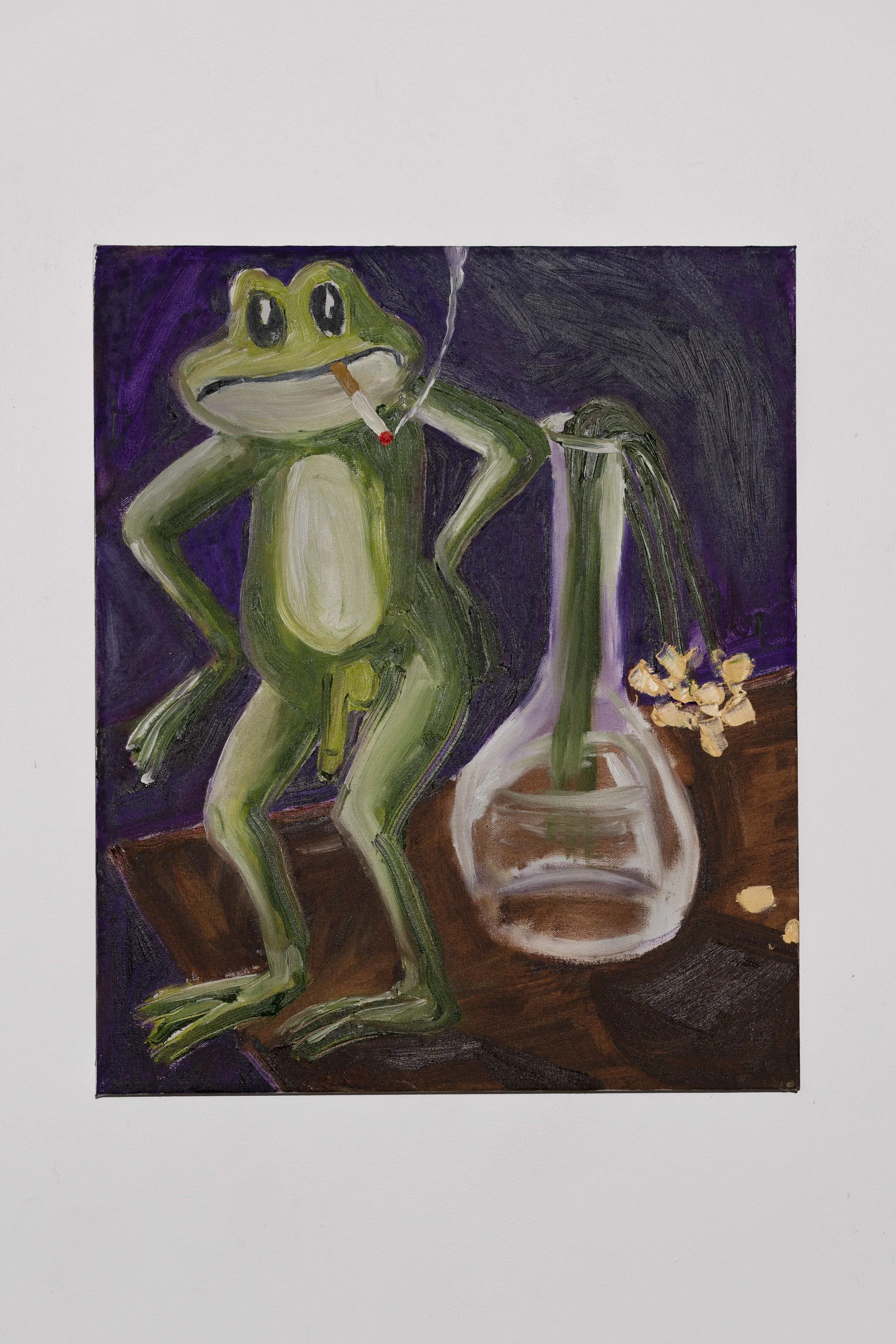 I just found out I have Tuberculosis 2018 Oil on canvas 24 x 20 inches