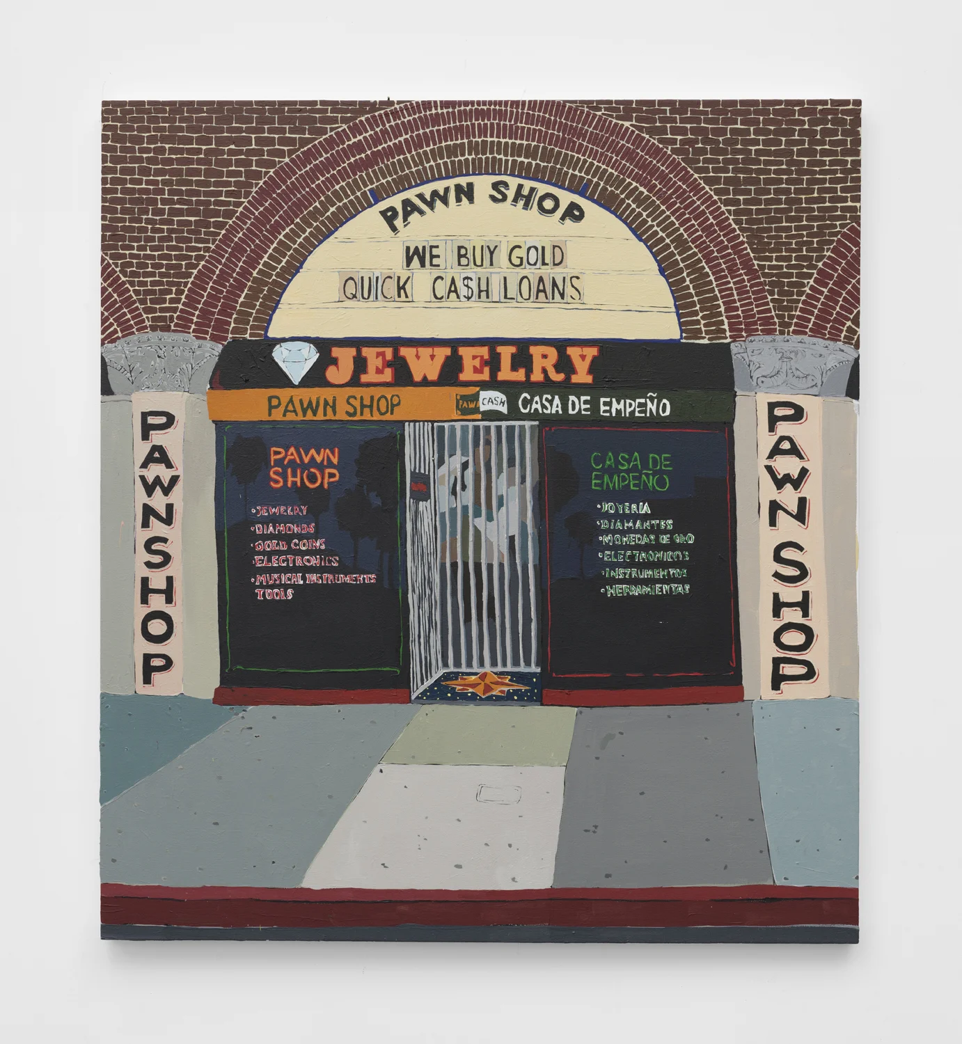 Beverly Pawn Shop 2019 Acrylic on canvas 40 x 36 inches