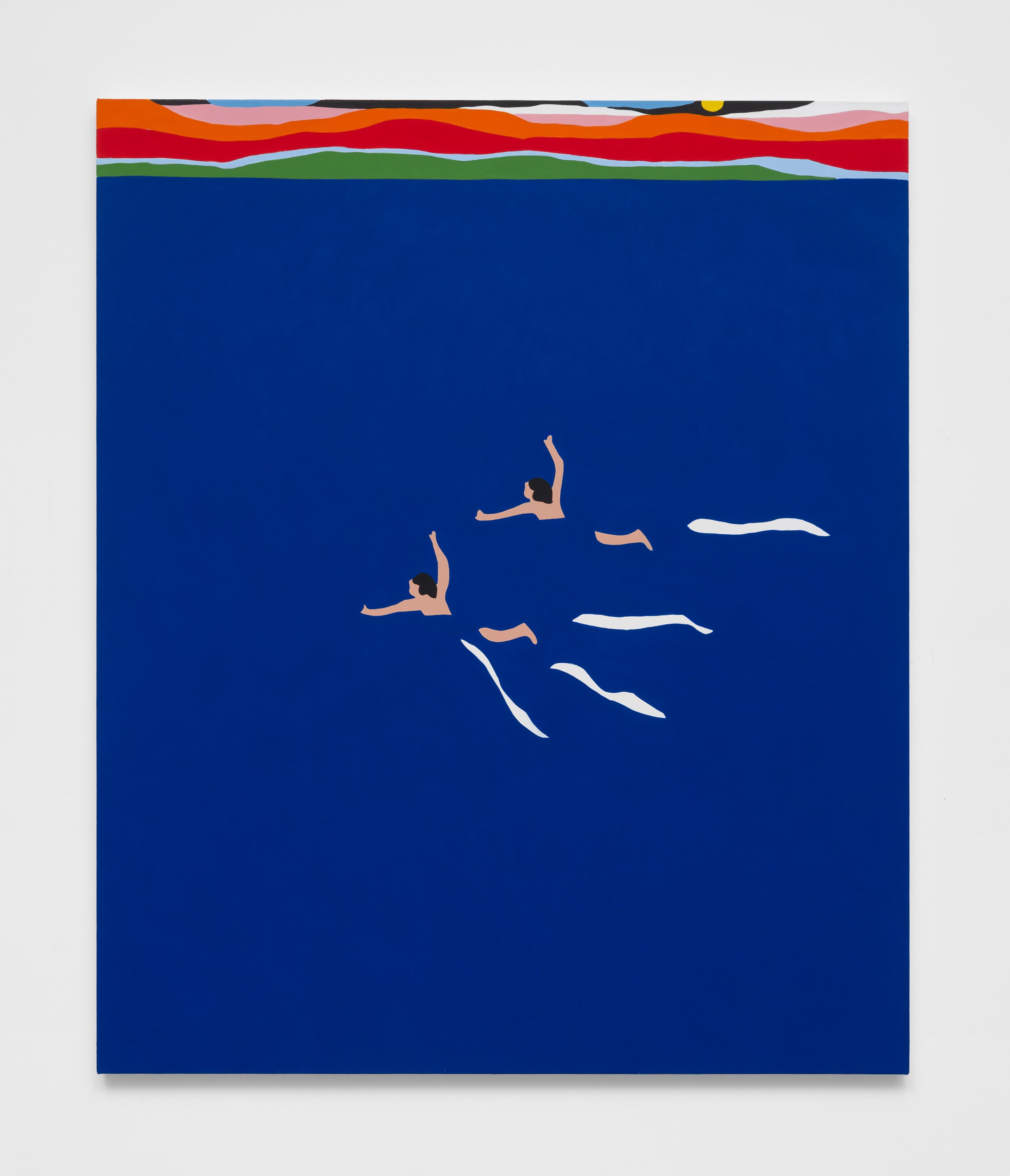  James Ulmer  Swimmers, 2023  Flashe on canvas  60 x 50 in. 