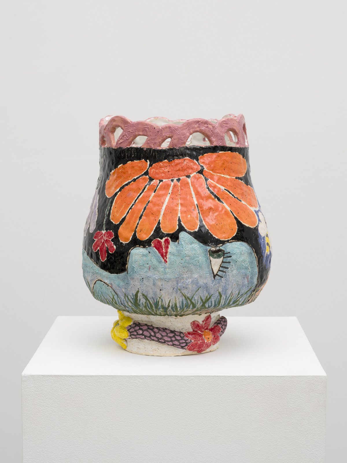  Jennifer King  P navigates the space time continuum, 2023  Stoneware and glaze  17 x 12 x 11 in. 