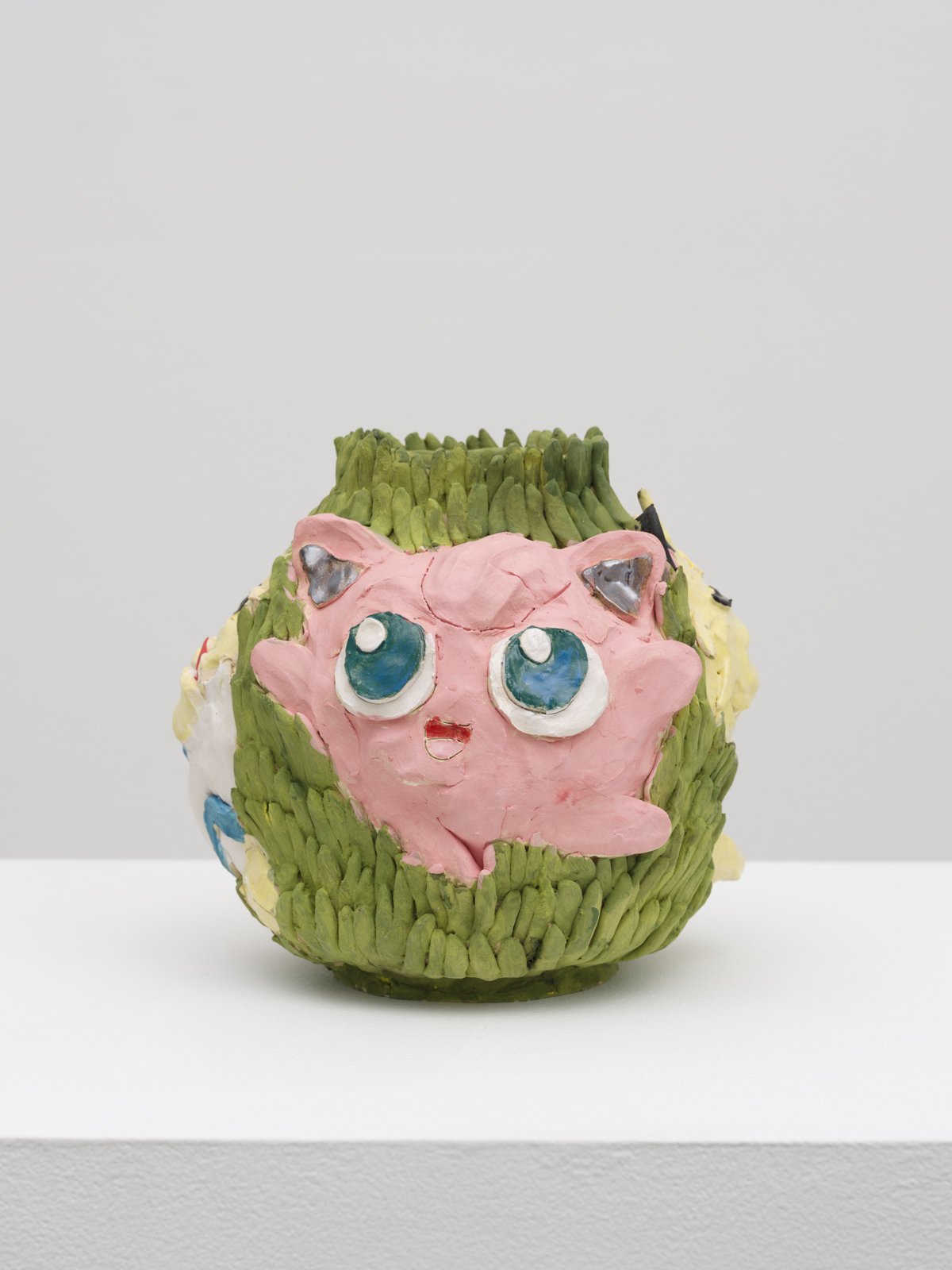  Emily Yong Beck  Pokémon in grass moon jar, 2023  Stoneware, Glaze and Underglaze  9 x 9 x 9 in. 