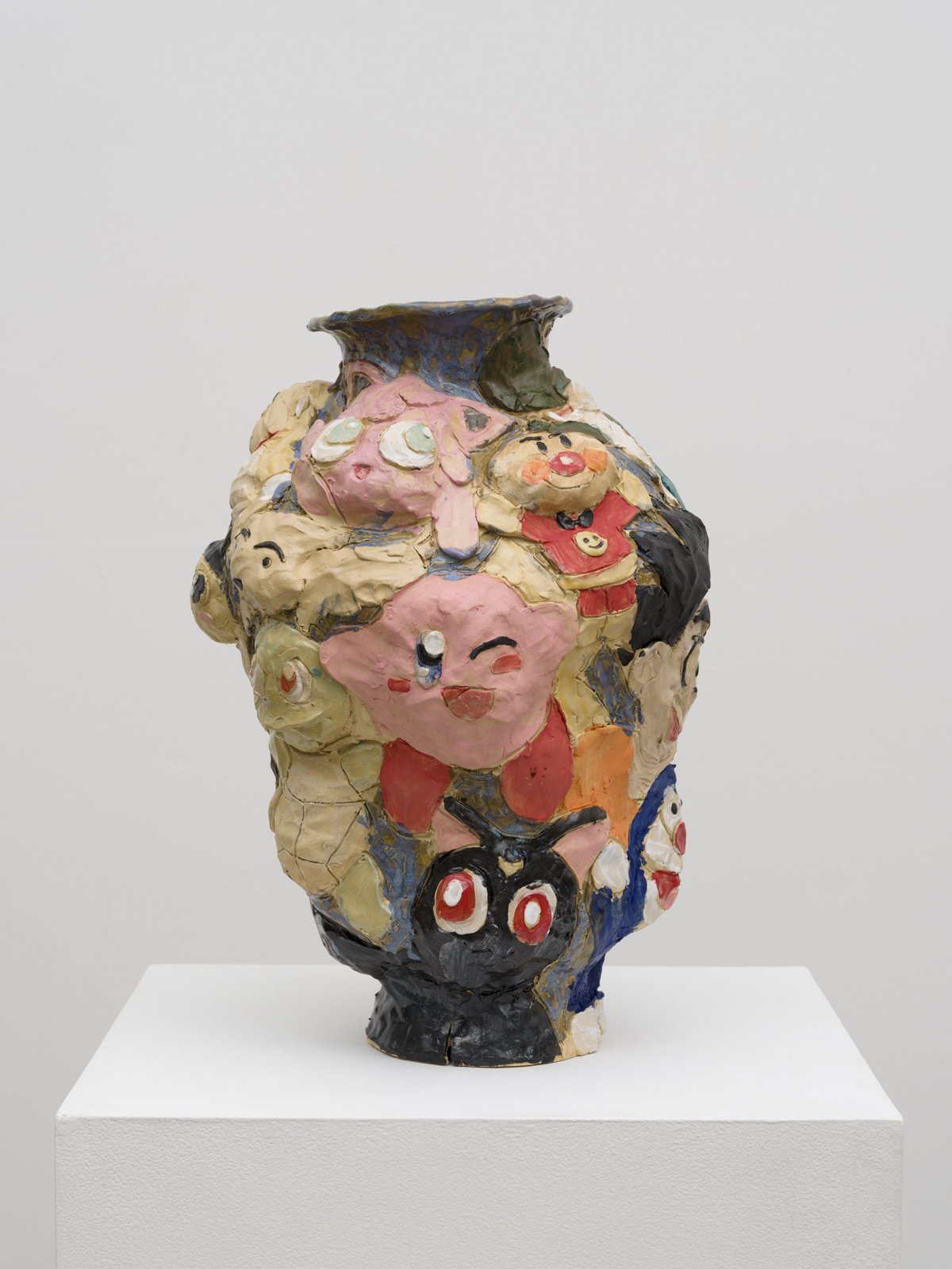  Emily Yong Beck  Miku and everyone in between, 2023  Stoneware, Glaze and Underglaze  19½ x 12 x 12 in. 