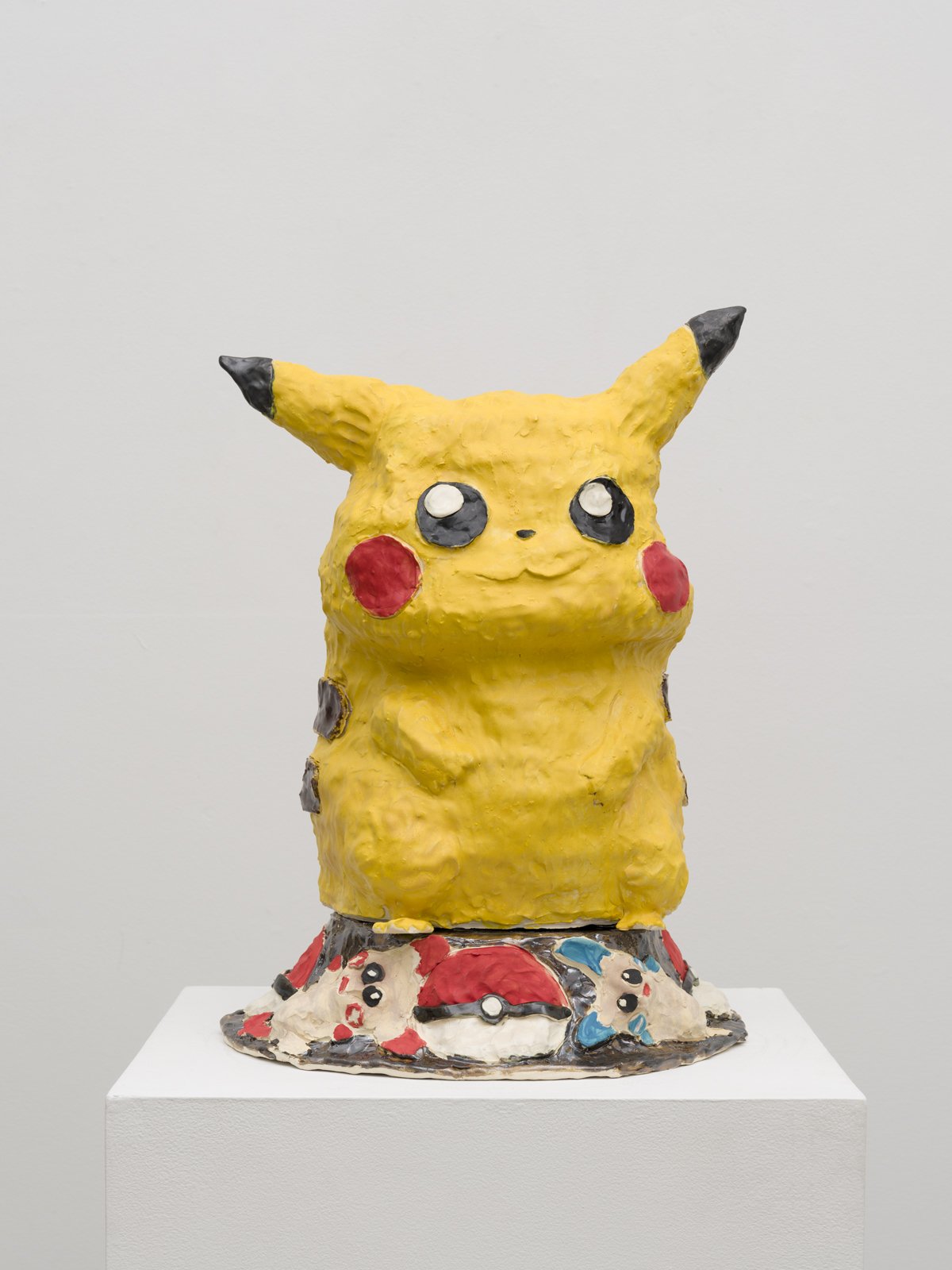  Emily Yong Beck  Pikachu, 2023  Stoneware, Glaze and Underglaze  22 x 17 x 17 in.  55.88 x 43.18 x 43.18 cm 