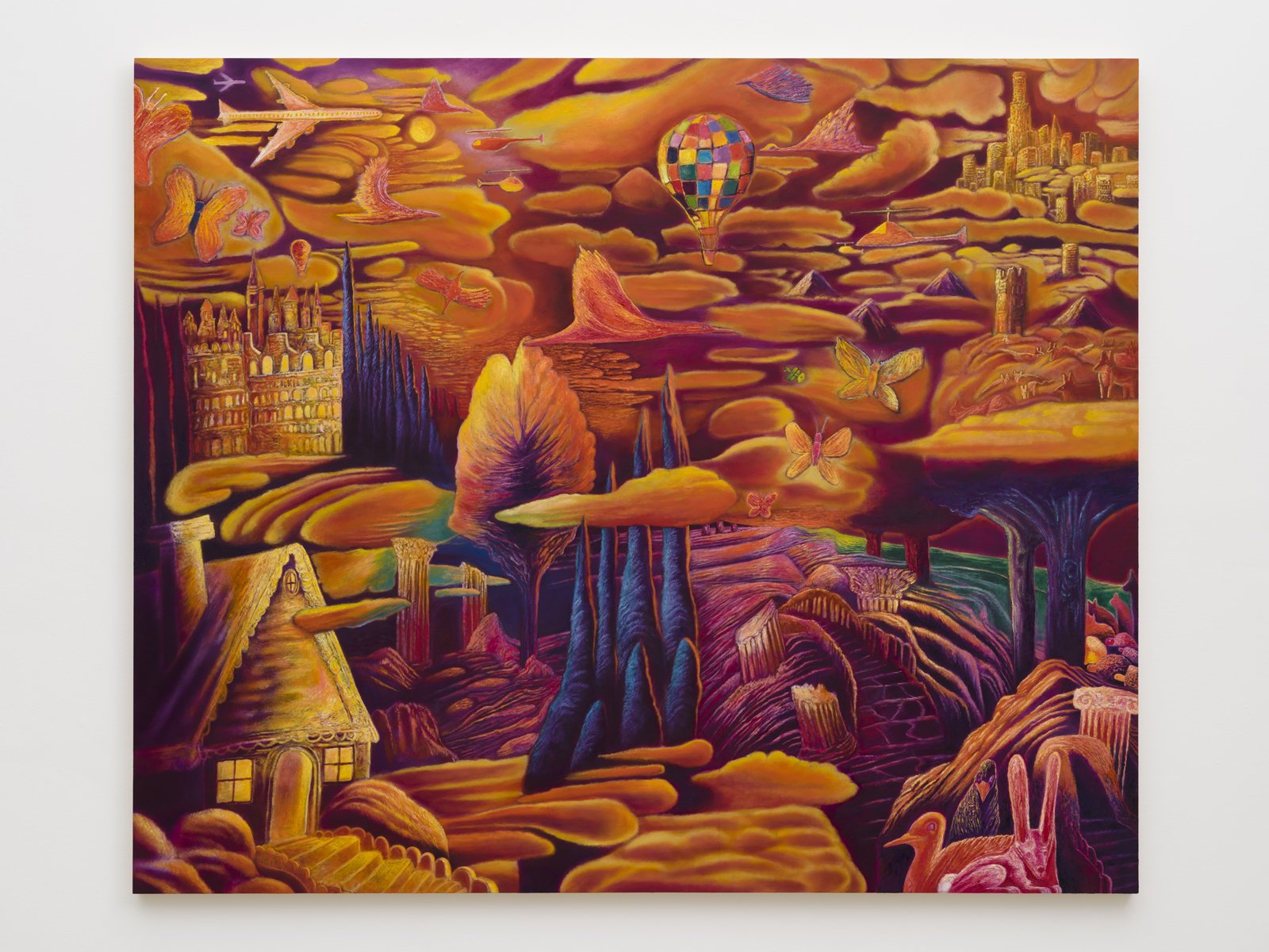  Raymie Iadevaia  By Sundown, 2024  Oil on wood panel  72 x 60 in.  182.88 x 152.4 cm 