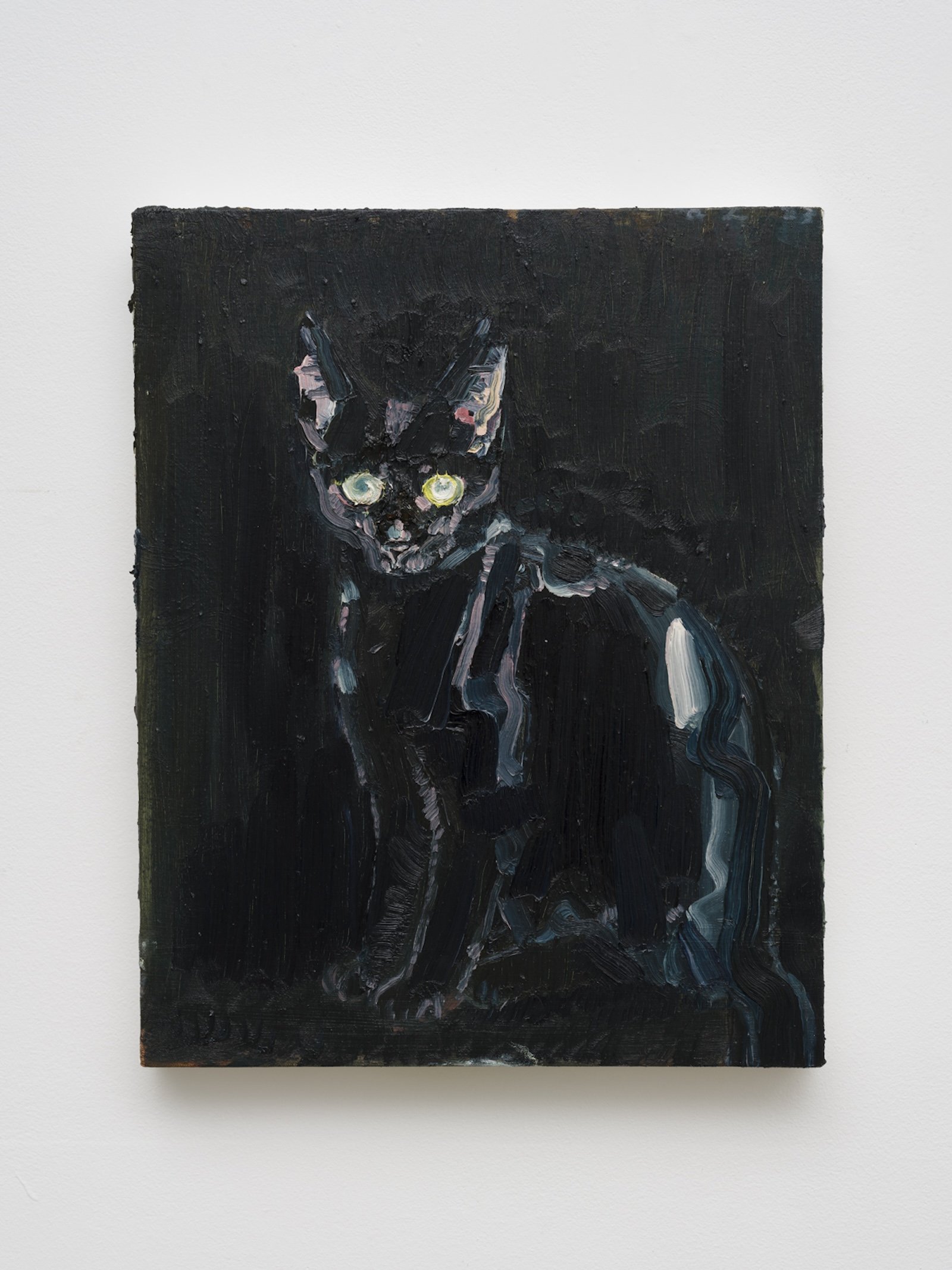  Allison Schulnik  Panther, 2023  Oil on canvas  20 x 16 in.  50.8 x 40.64 cm 