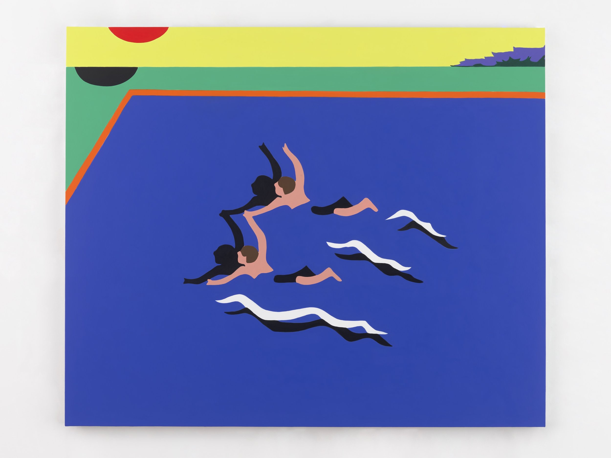  James Ulmer  Swimming Pool, 2024  Flashe and Acrylic on Poly Cotton Canvas  45 x 54 in.  114.3 x 137.16 cm 