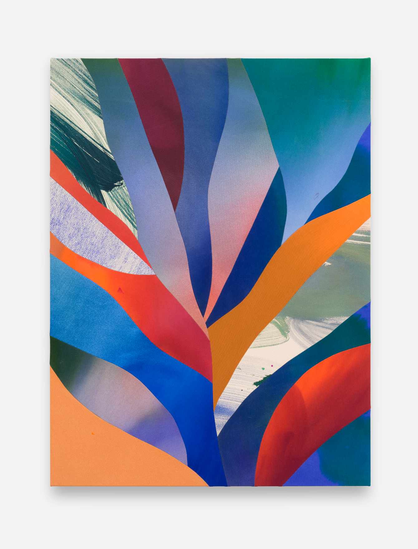   Heather Day   Sundown , 2026 Mixed media on sewn canvas 60 x 45 in 152.40 x 114.30 cm 