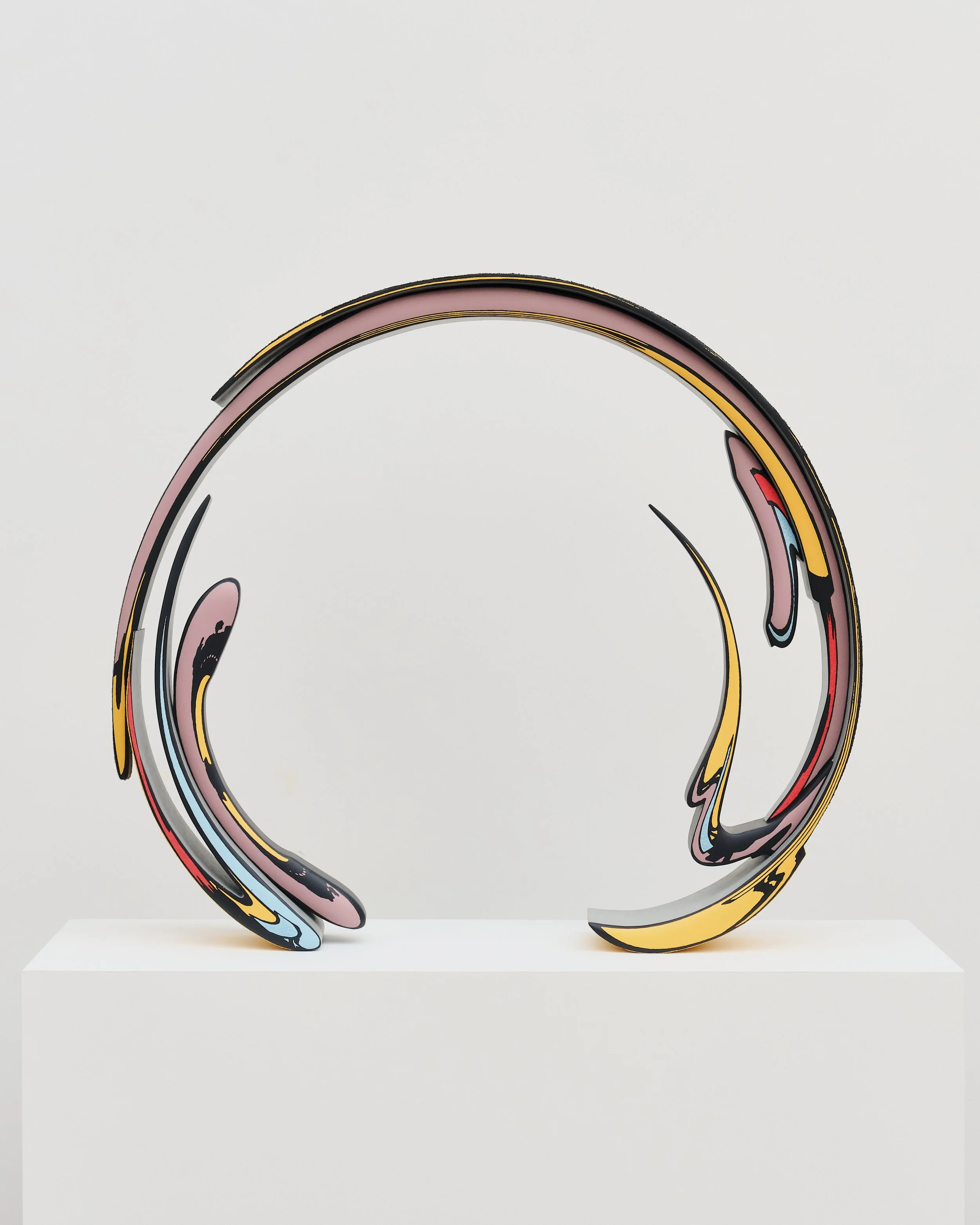   Erik Frydenborg   gnorla fro , 2026 Acrylic and sand on poplar 36 x 40 x 6 in. 91.44 x 101.60 x 15.24 cm 