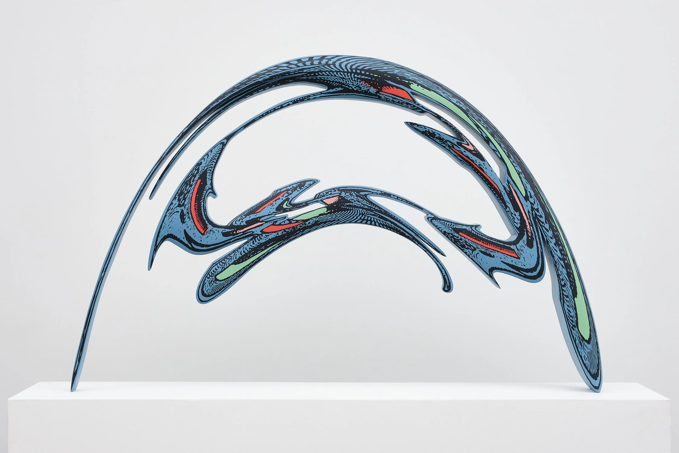   Erik Frydenborg   daxk unifonn , 2025 Acrylic on basswood 38 x 61 x 5 in 96.52 x 154.94 x 12.70 cm 