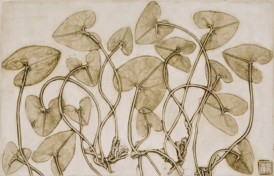 18_©diannecutler_WhereTheFairiesLive_WildGinger_PlasterCastingwithAncientGreenPigmentandGoldMicaWash_17x11_385_sm.jpg