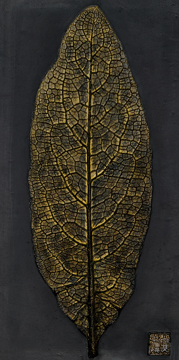 44_©diannecutler_TheBlackSheep_Lamb'sEar_PlasterCastingwithBlackIronOxideandGoldMetallicWash_6x12_135_sm.jpg